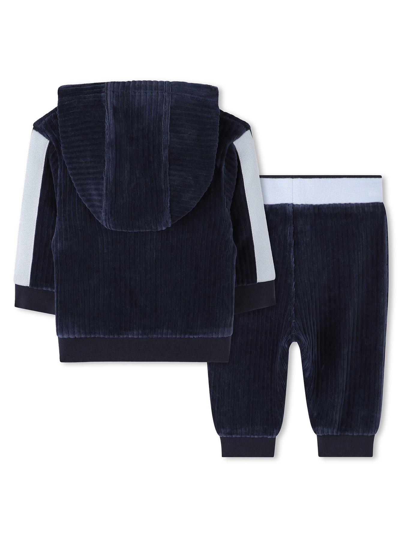 Image 2 of 6 of BOSS Newborn Baby Boys Boxed 2 Piece Jog Set - Navy