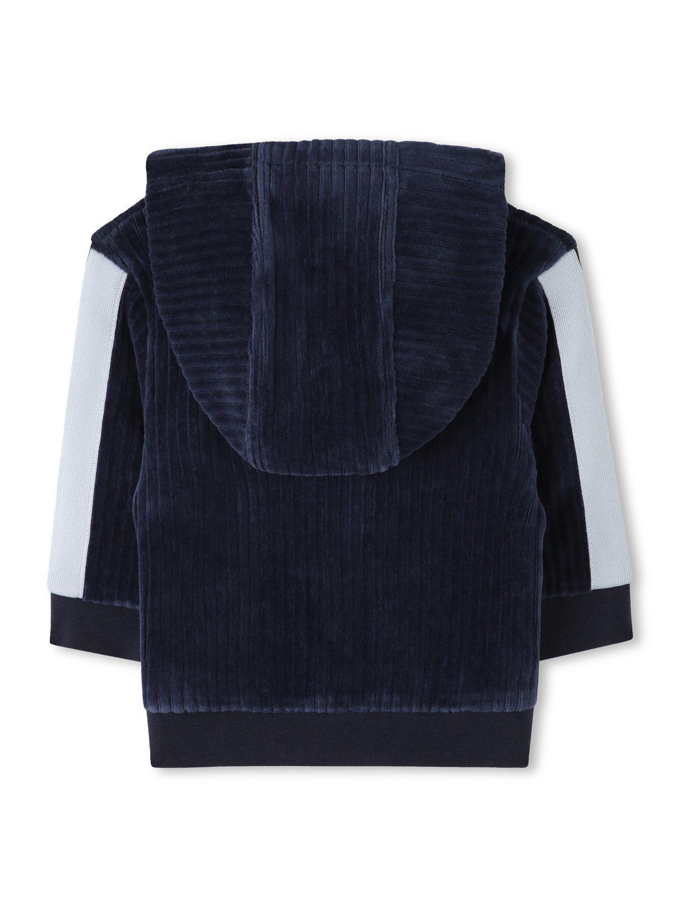 Image 4 of 6 of BOSS Newborn Baby Boys Boxed 2 Piece Jog Set - Navy
