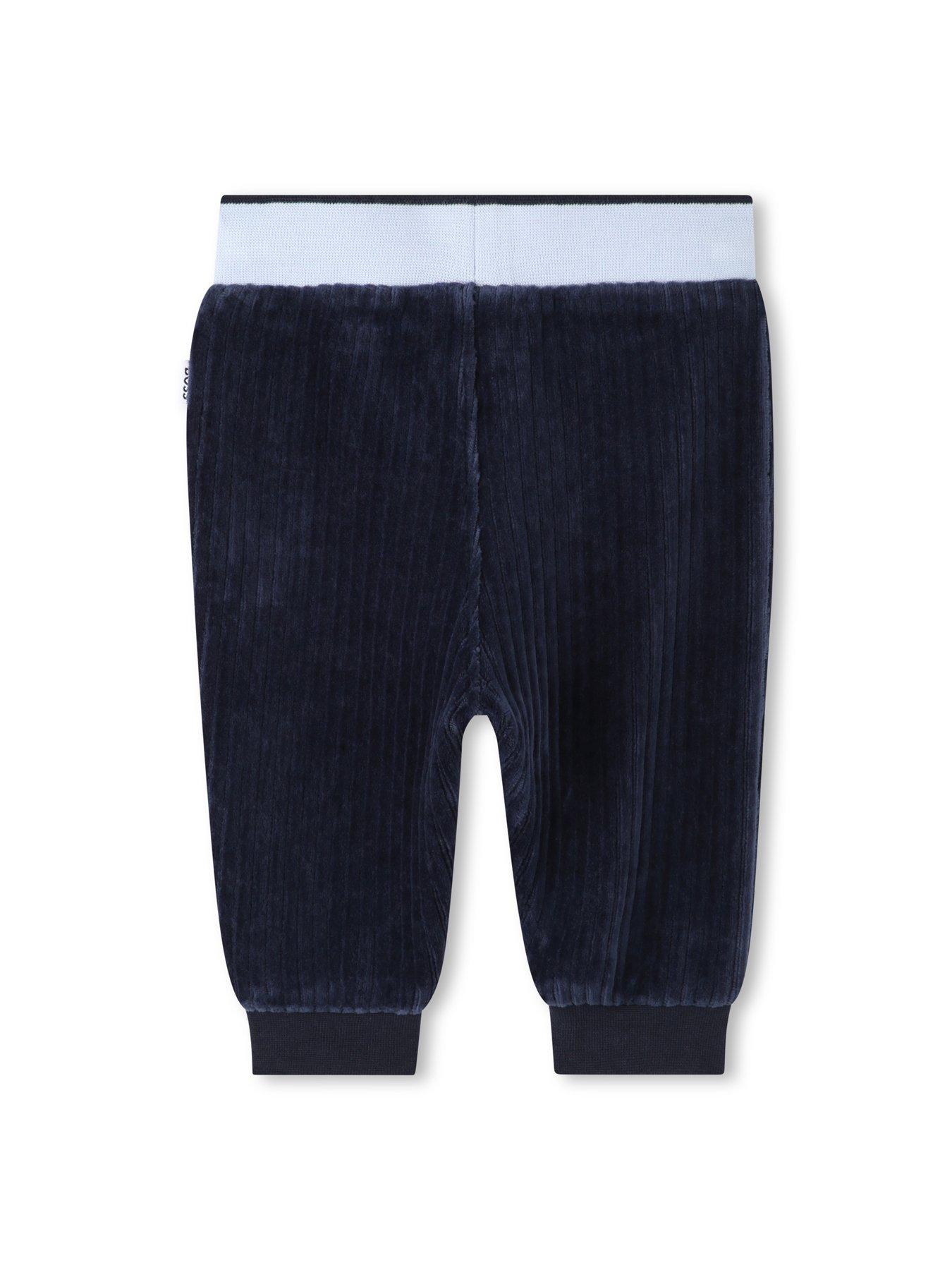 Image 6 of 6 of BOSS Newborn Baby Boys Boxed 2 Piece Jog Set - Navy
