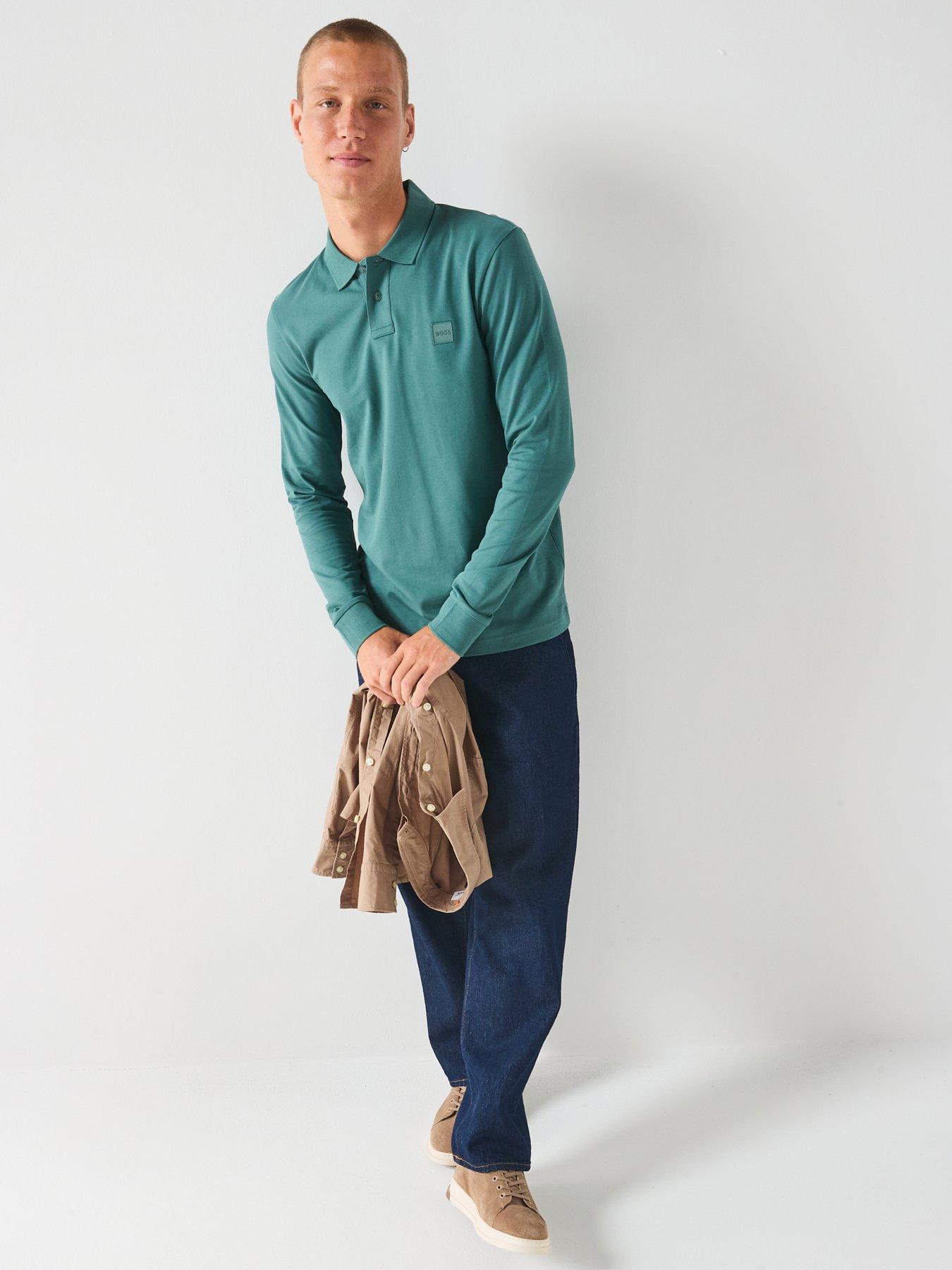 boss-passerby-long-sleeve-polo-shirt-greenback