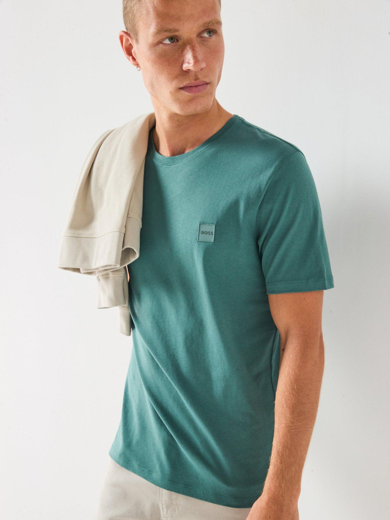 BOSS Tales Relaxed Fit Tonal Patch Logo T-Shirt - Green