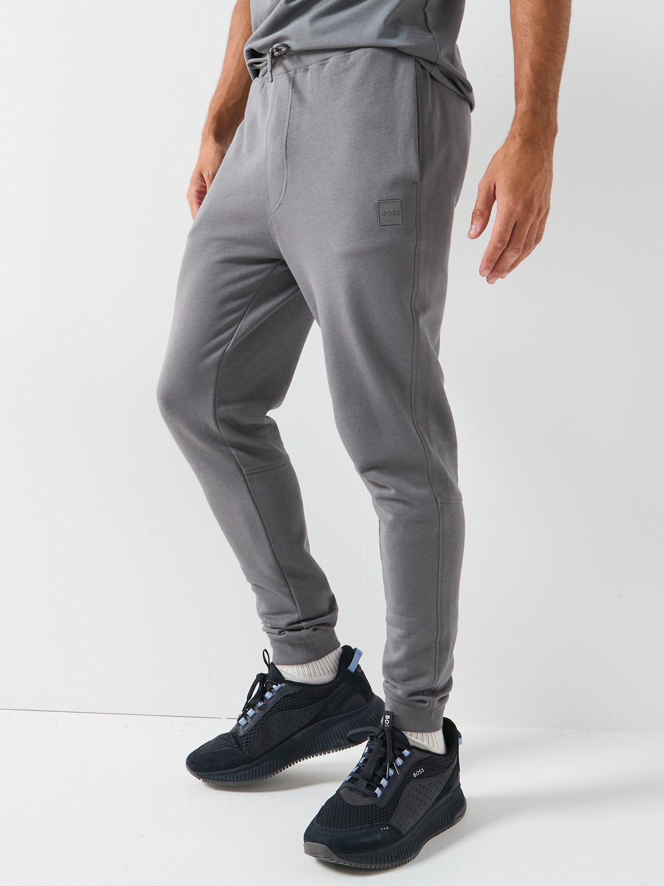 BOSS Sestart Regular Fit Cuff Joggers - Light Grey