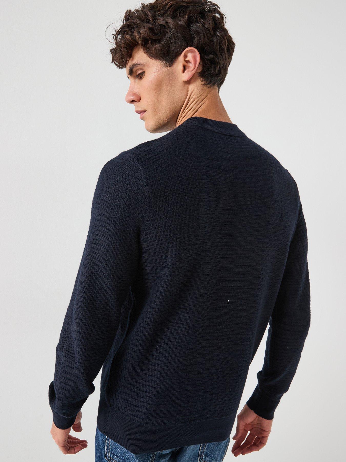 boss-anion-regular-fit-waffle-crew-knitted-jumper-navystillFront