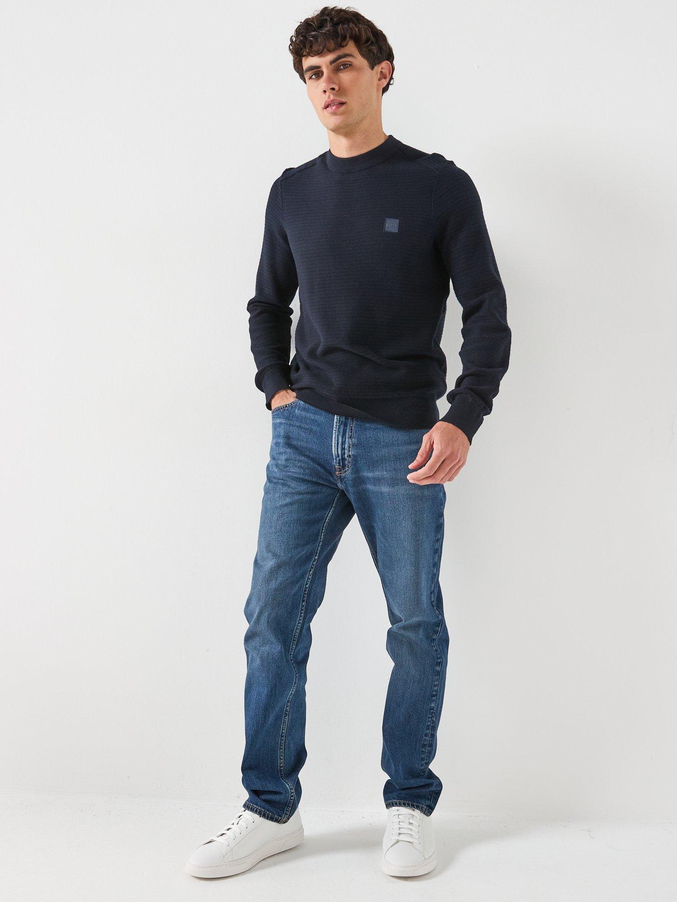 boss-anion-regular-fit-waffle-crew-knitted-jumper-navyback