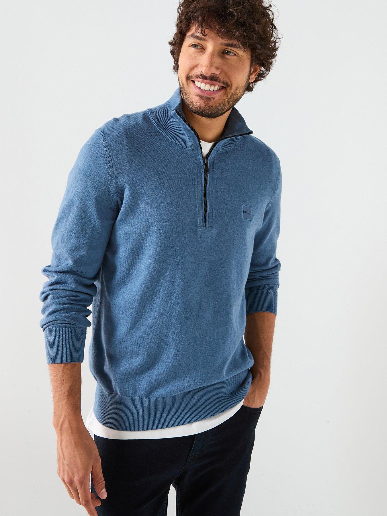 boss-kanobix-s-regular-fit-14-zip-knitted-jumper-blue