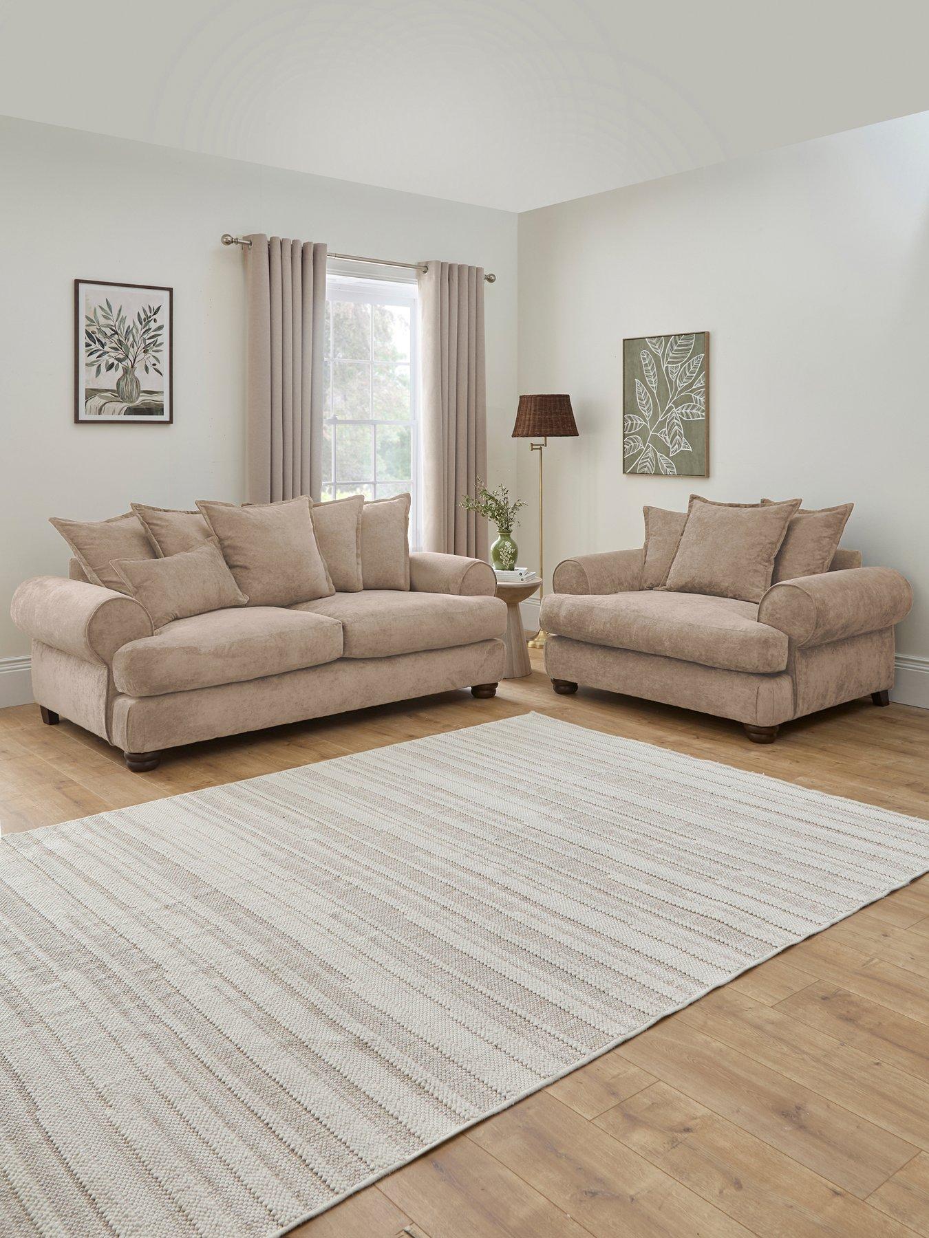 Very Home Amersham 3 Seater Fabric Sofa + Love Chair - Made to Order in the UK