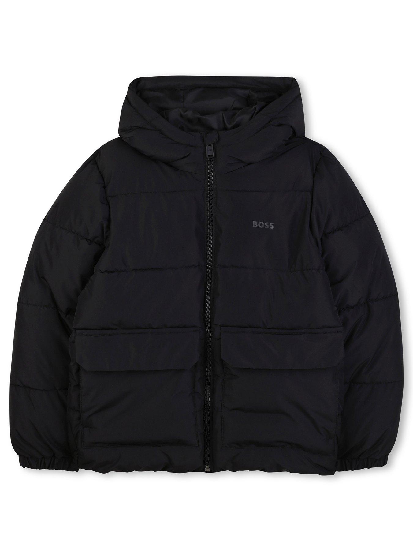 boss-boys-padded-jacket-blackfront