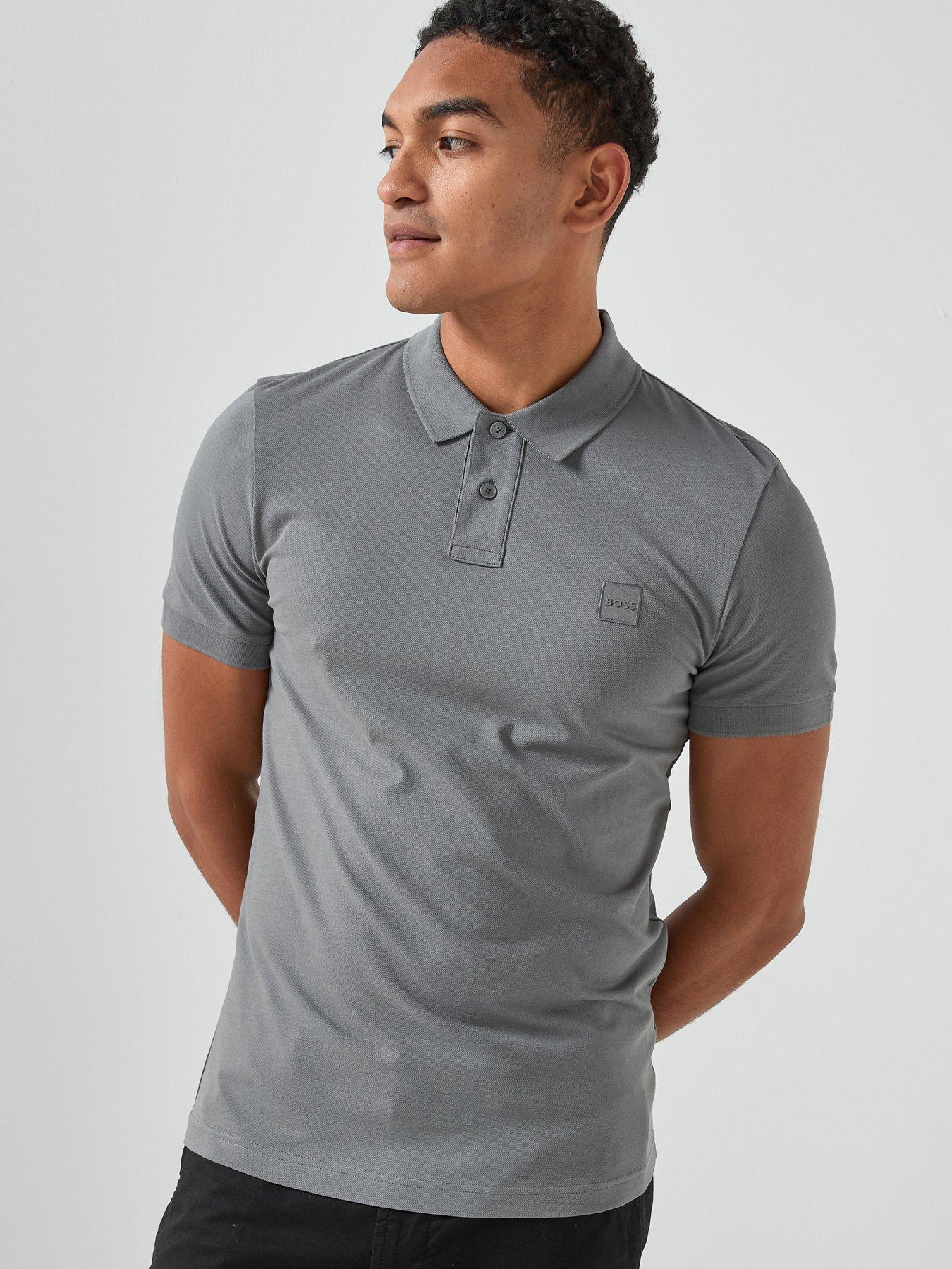 BOSS Passenger Slim Fit Polo Shirt - Light Grey