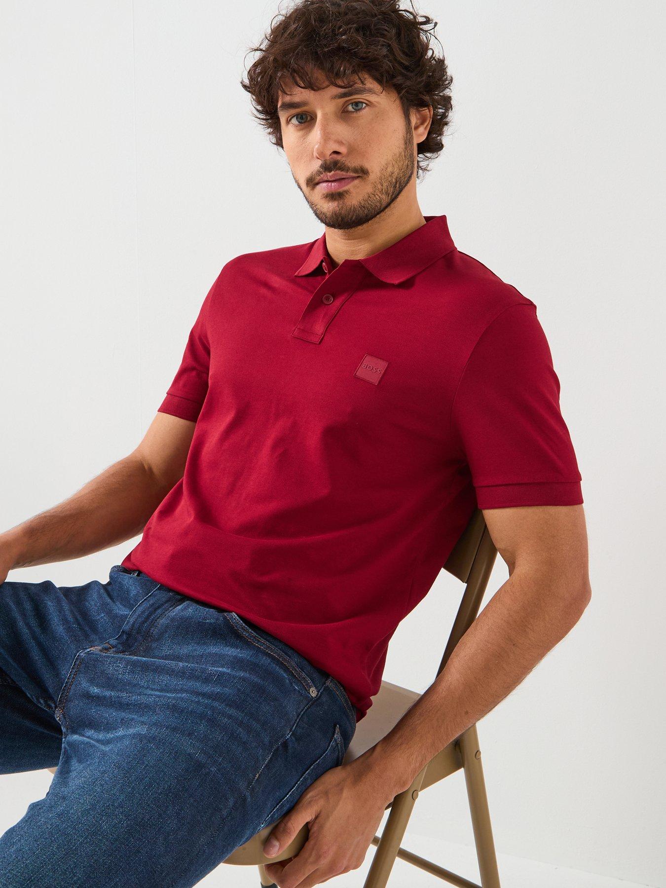 BOSS Passenger Slim Fit Polo Shirt - Dark Red