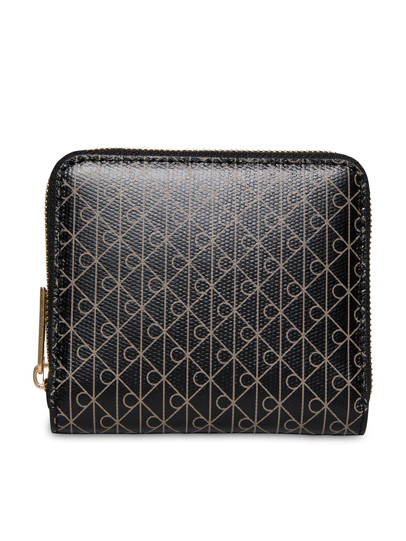 Calvin Klein Monogram Zipped Purse - Black