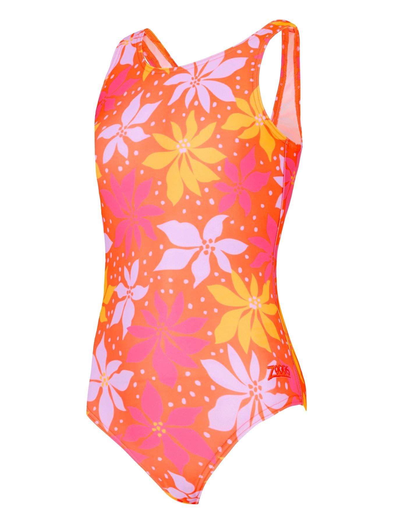 Zoggs Junior Girl's Waikiki Scoopback Swimsuit - Pink