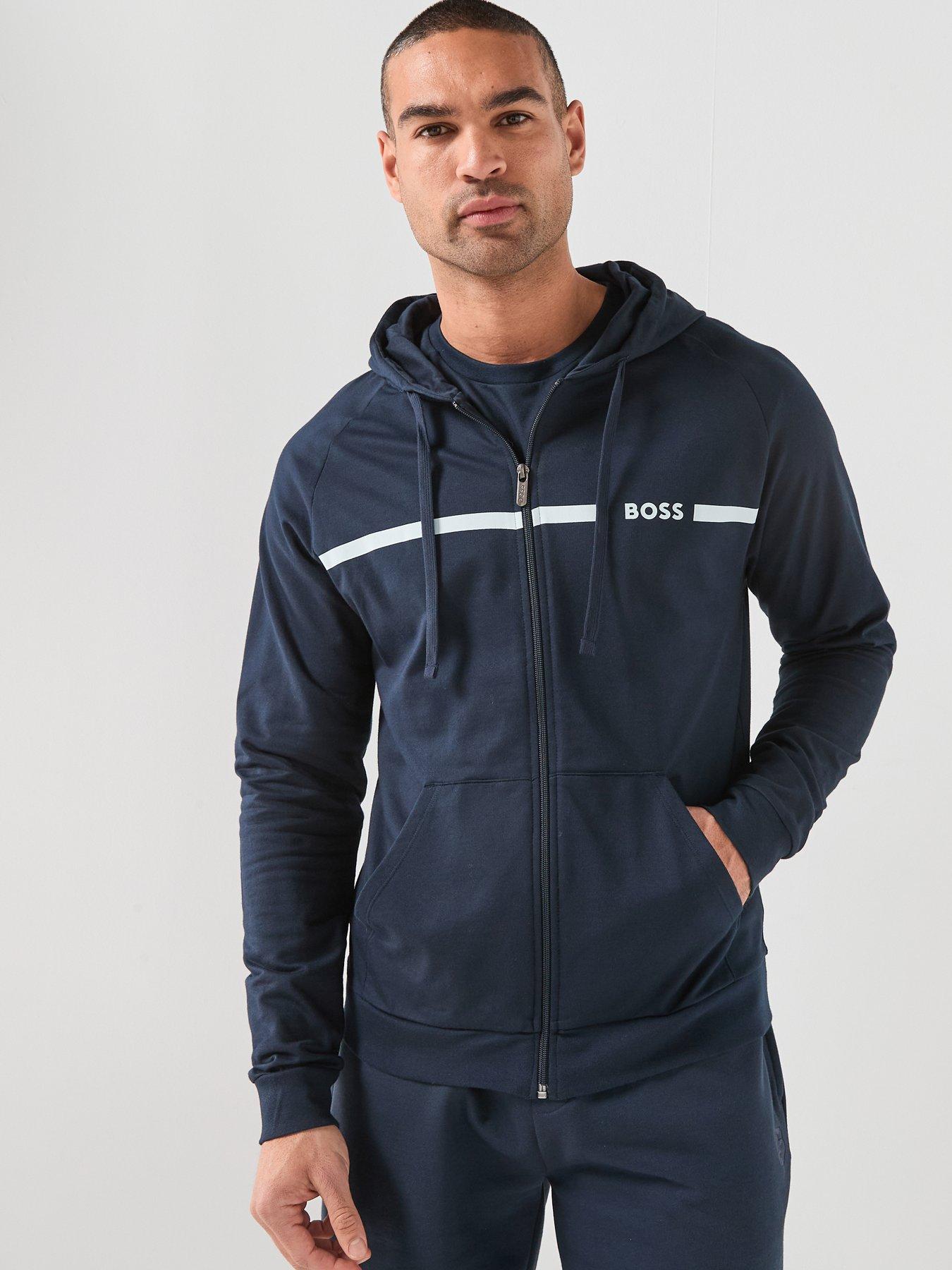 BOSS Bodywear Authentic Zip Hoodie - Navy