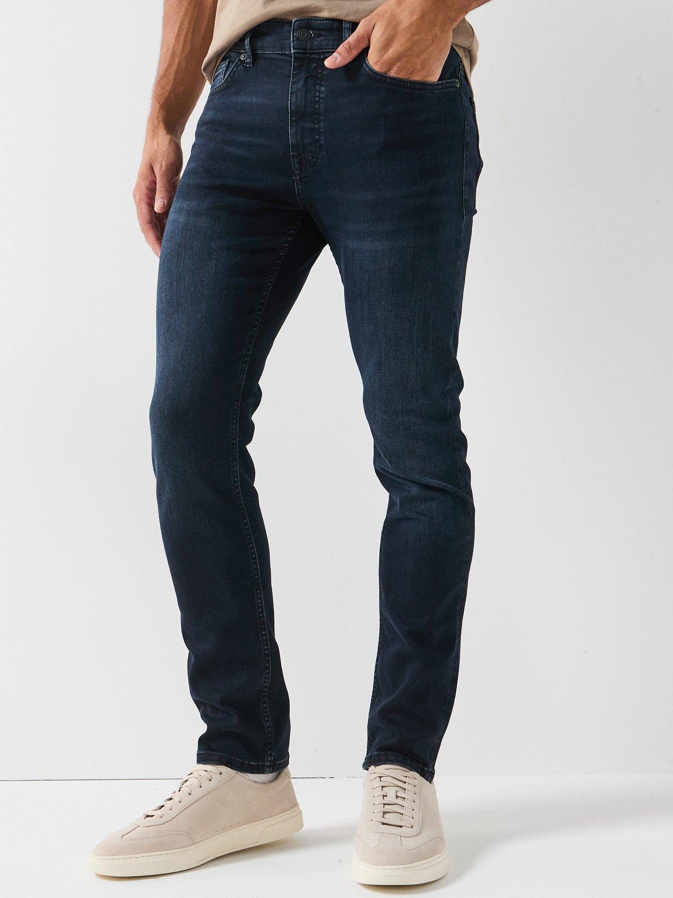 Image 1 of 5 of BOSS Delaware Soft Motion Slim Fit Jeans - Black