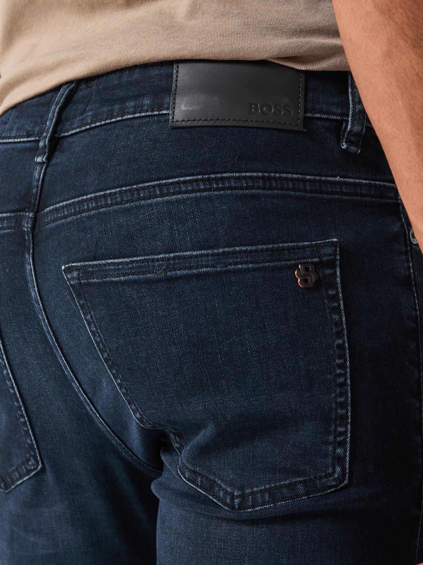 Image 4 of 5 of BOSS Delaware Soft Motion Slim Fit Jeans - Black