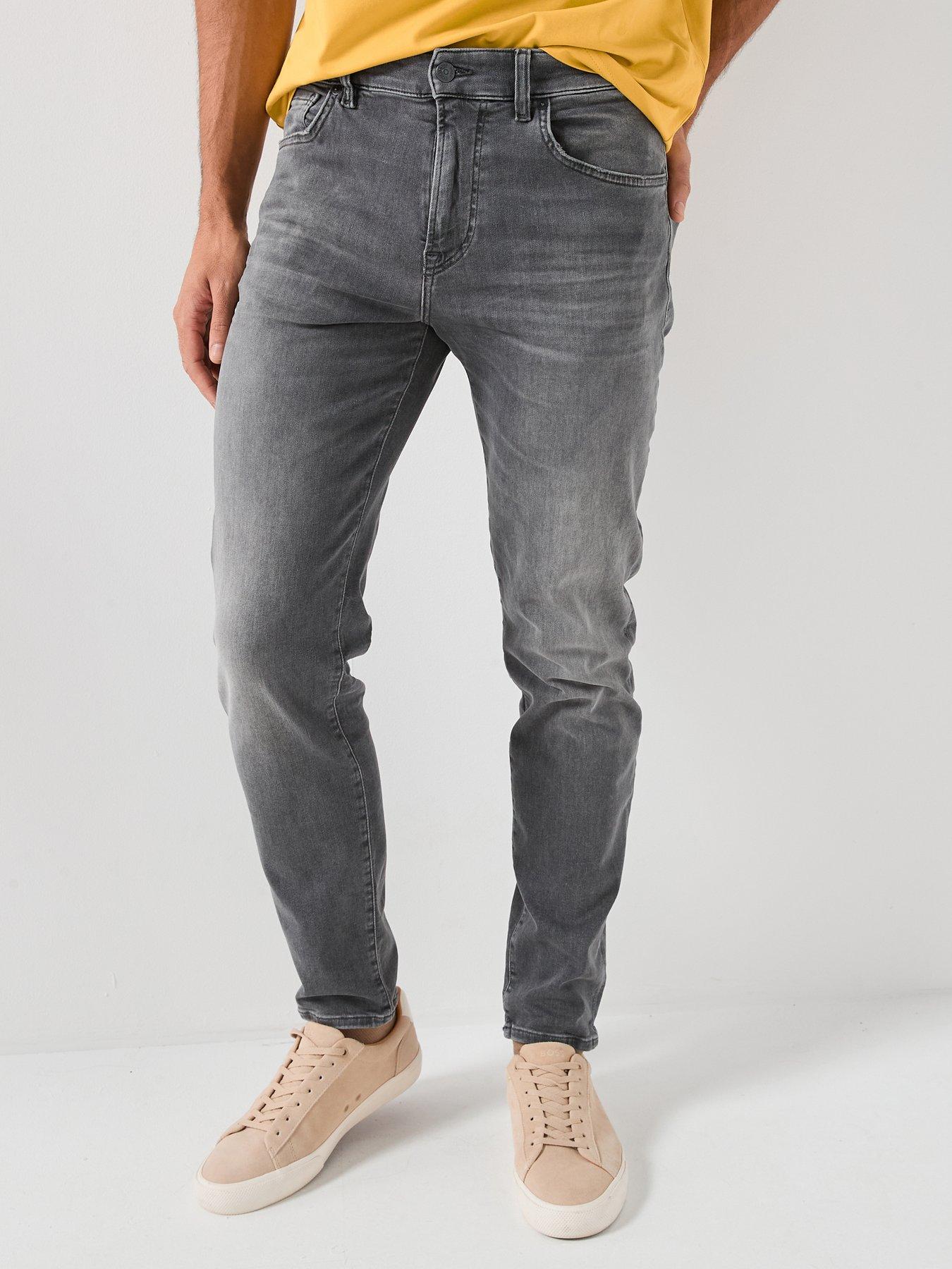 Image 1 of 5 of BOSS Onyx Tapered Fit Jeans - Grey