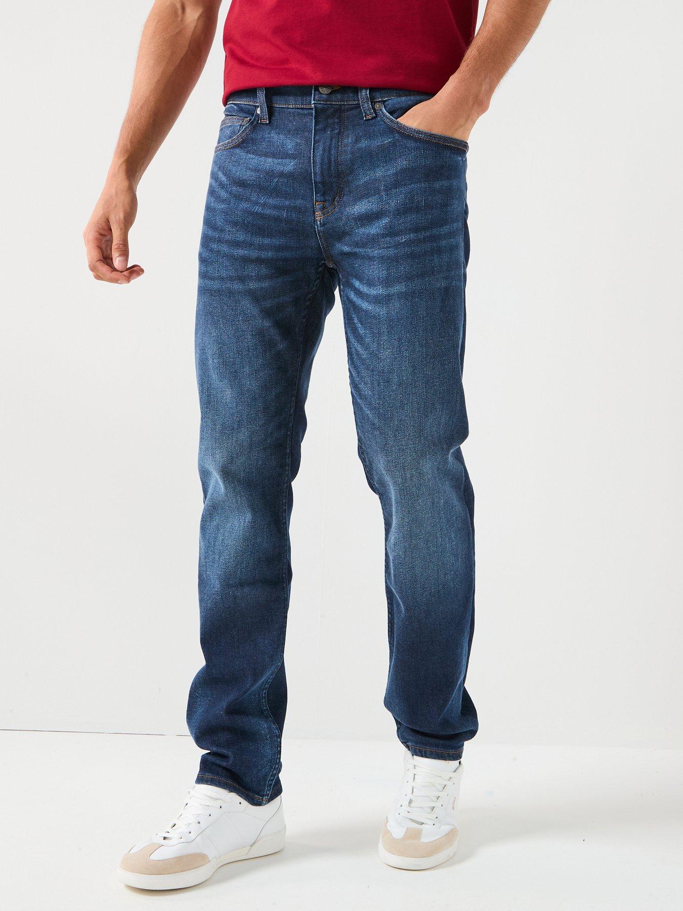 BOSS Delaware Soft Motion Slim Fit Jeans - Mid Wash