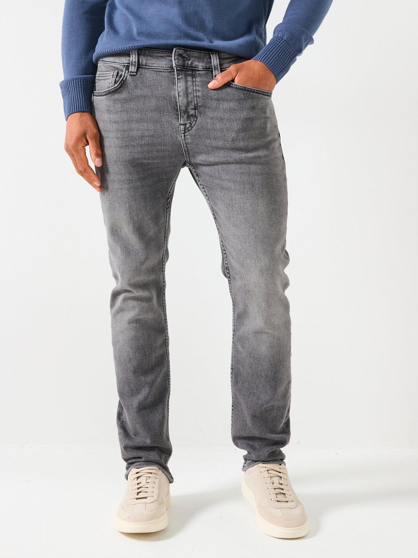 BOSS Boss Delaware Soft Motion Slim Fit Jeans - Grey