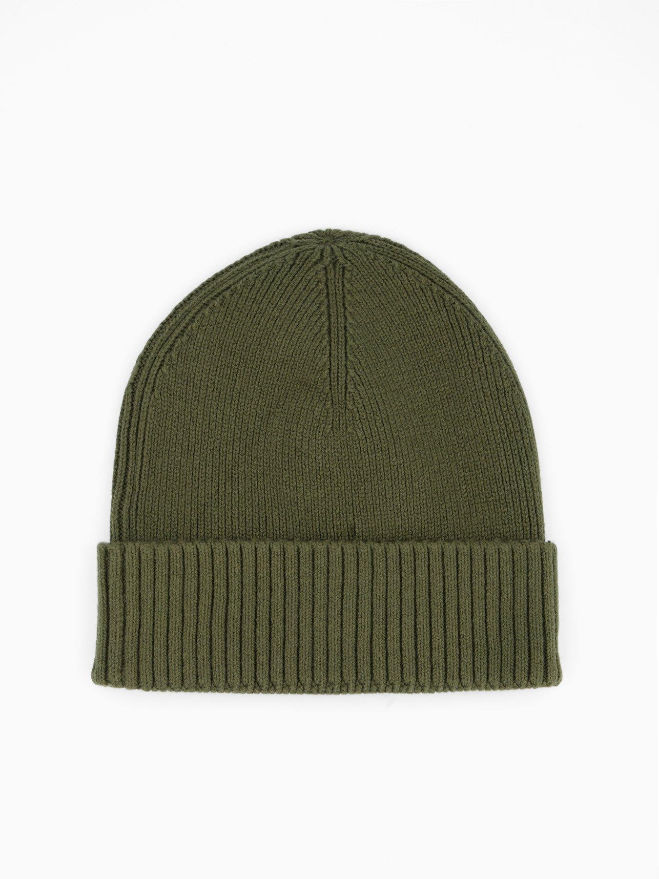 Image 2 of 4 of Tommy Hilfiger Pima Cotton Flag Beanie Hat - Green