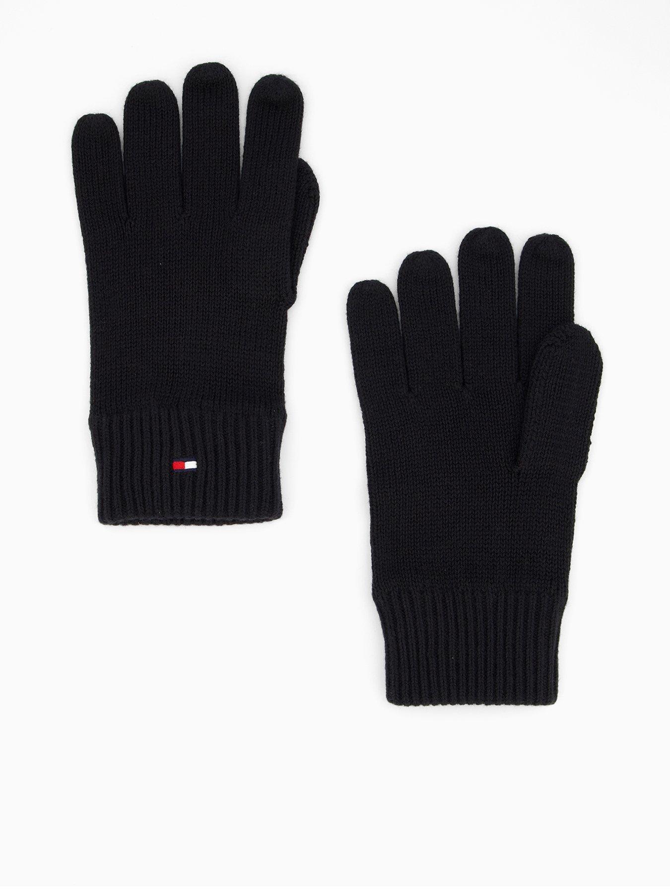 tommy-hilfiger-essentials-flag-knitted-gloves-black