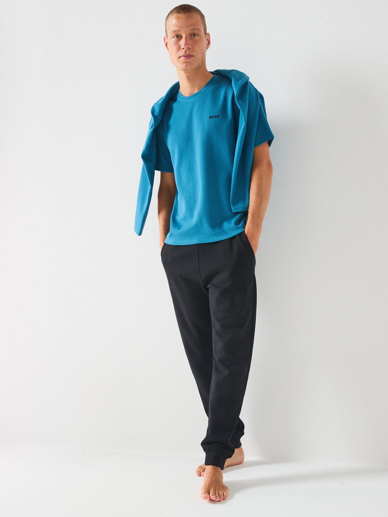 boss-loungewear-waffle-t-shirt-blueback