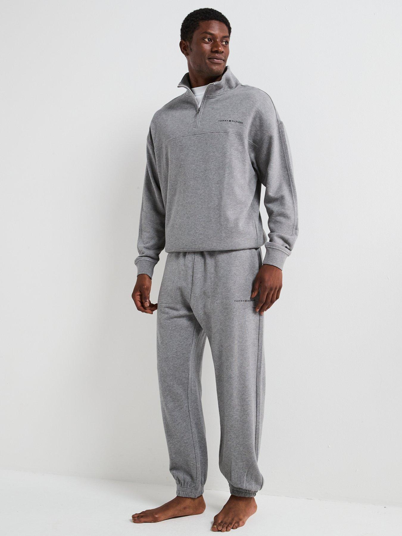 Image 3 of 5 of Tommy Hilfiger Loungewear Original Quarter Zip Sweat - Grey