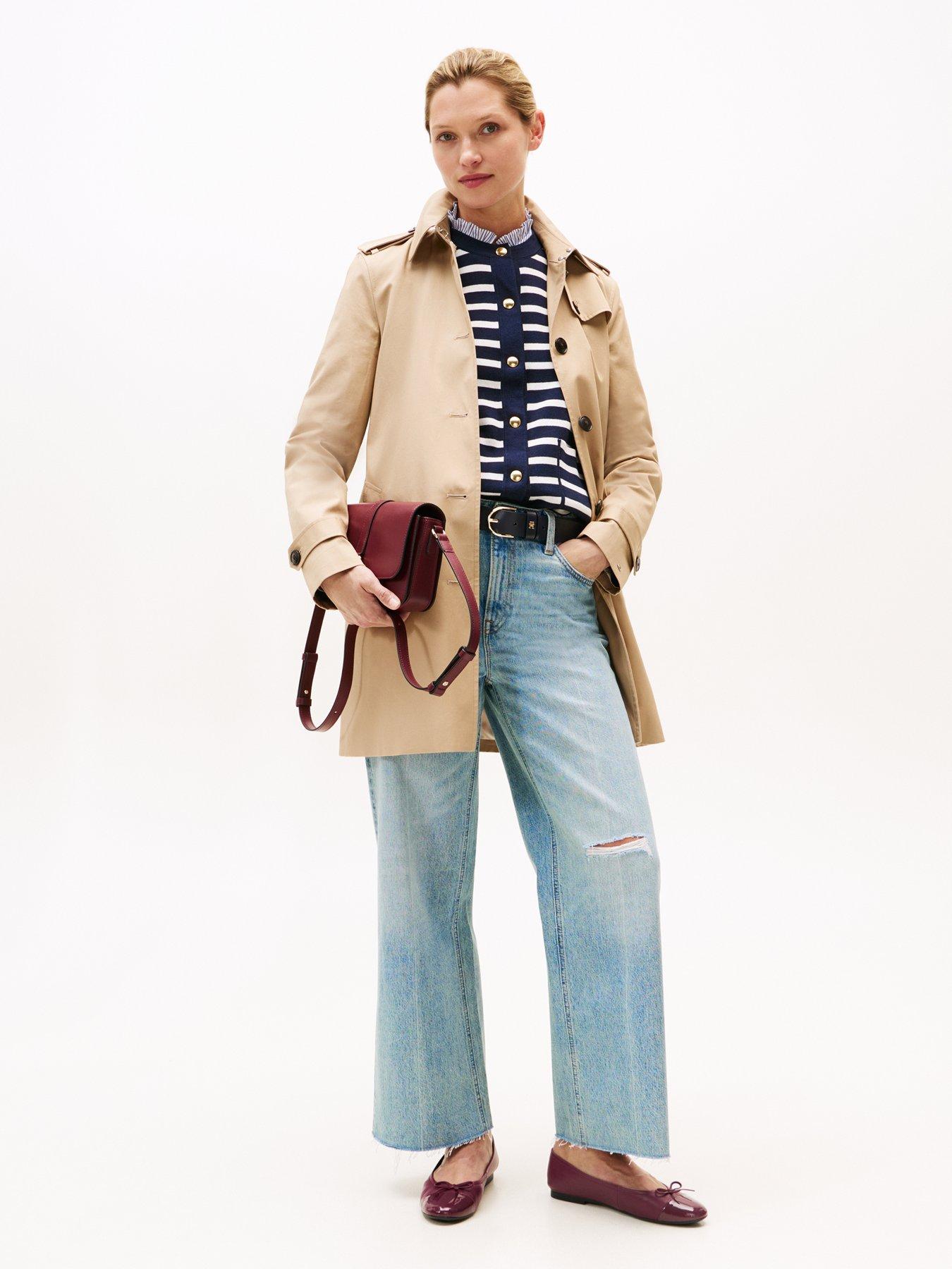 Image 6 of 6 of Tommy Hilfiger Patent Toe Cap Leather Ballerina Shoes - Burgundy