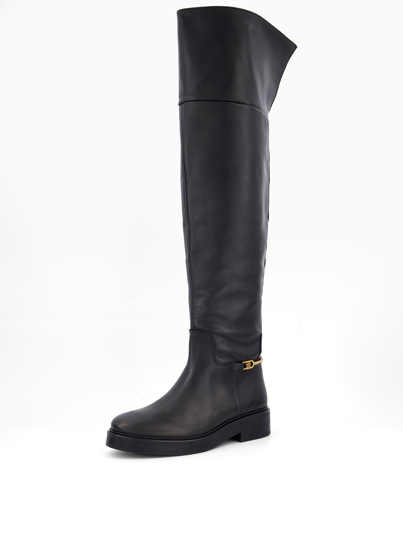 Image 2 of 7 of Tommy Hilfiger Horsebit Riding Over-Knee Boots - Black