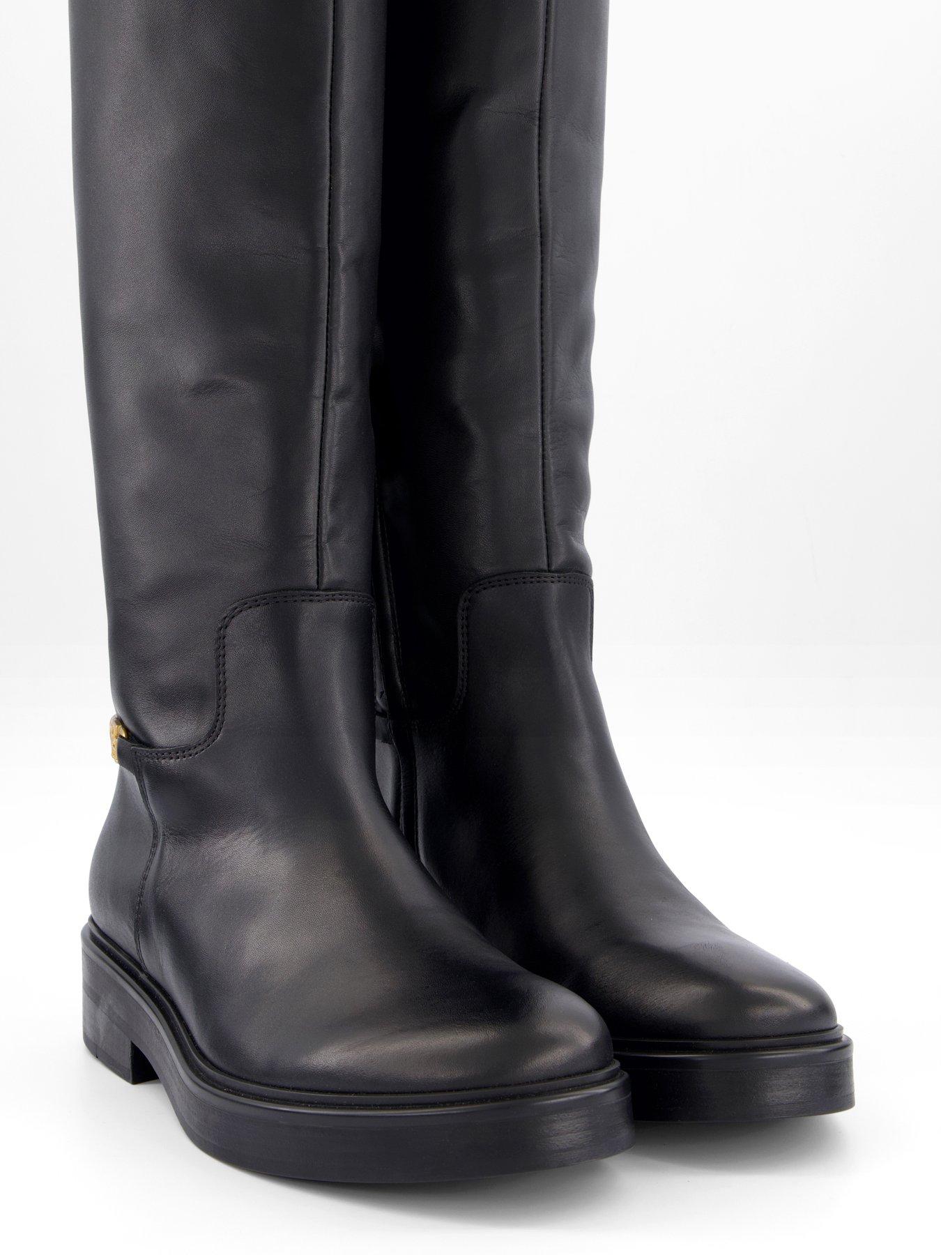 Image 7 of 7 of Tommy Hilfiger Horsebit Riding Over-Knee Boots - Black