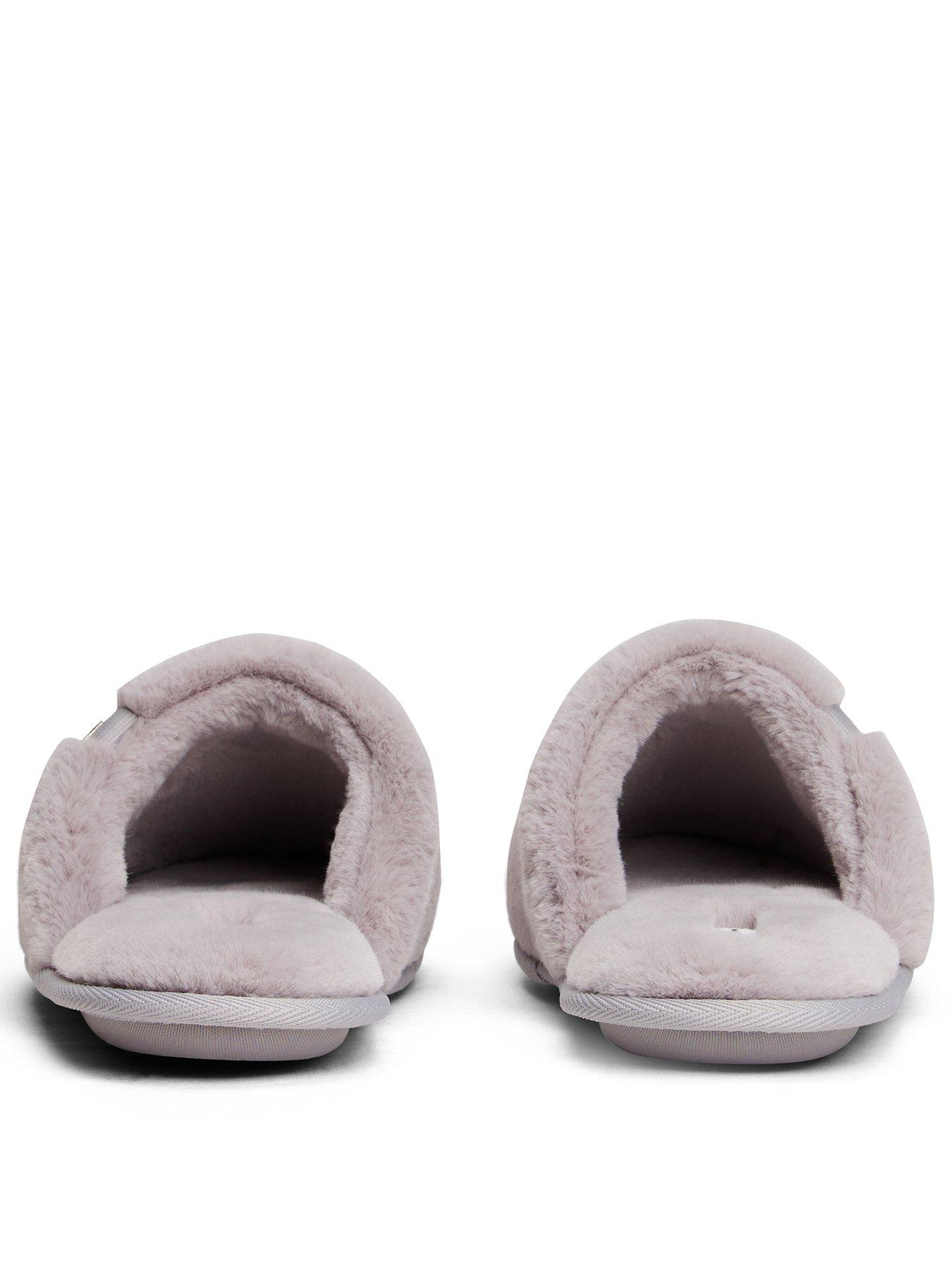 Image 3 of 4 of Tommy Hilfiger Faux Fur Slippers - Purple