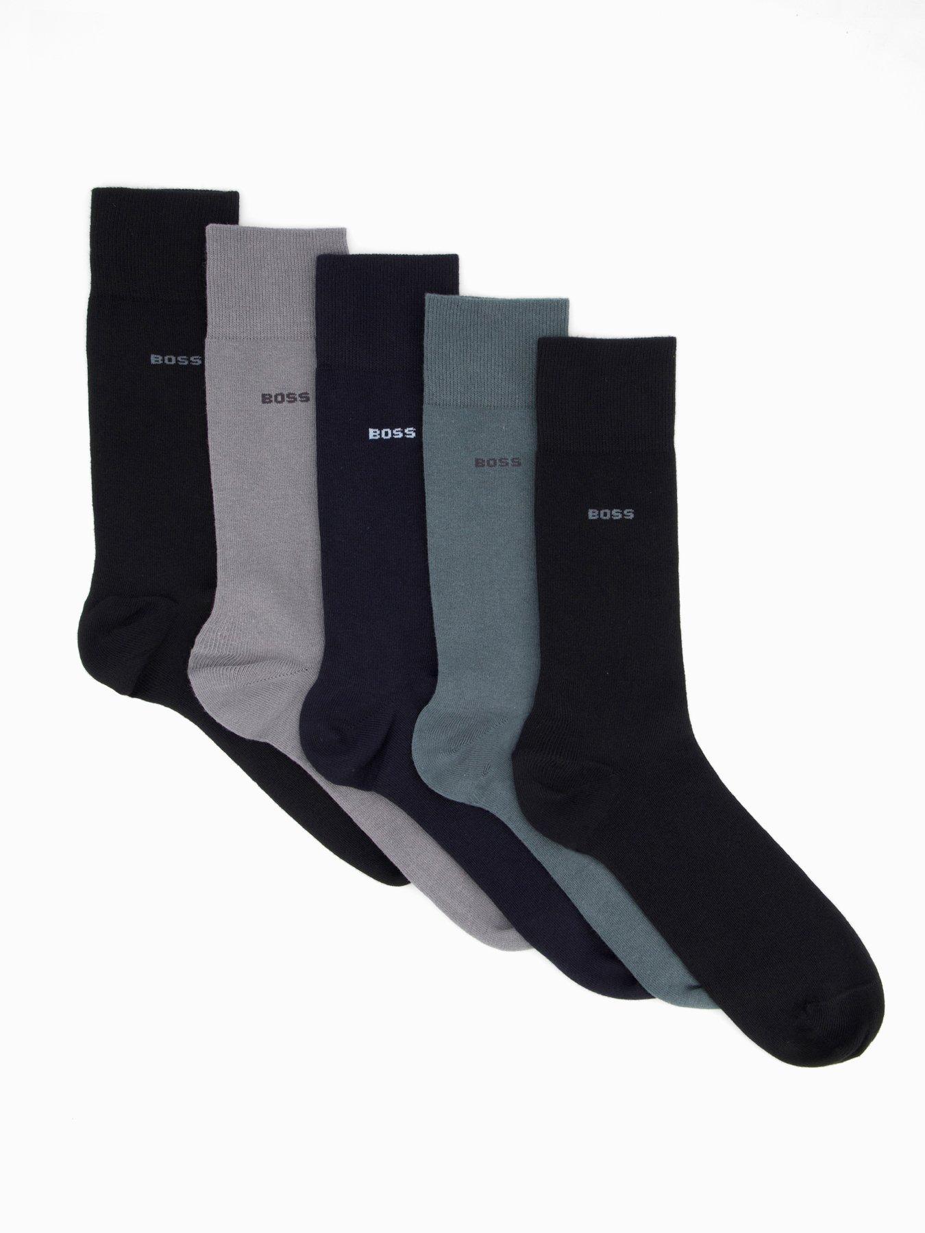 BOSS Bodywear 5 Pack Logo Crew Socks - Multi