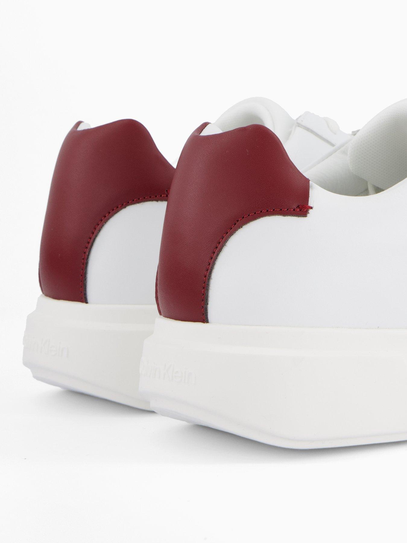 Image 6 of 7 of Calvin Klein Chunky Cupsole Laceup Leather Trainers - White