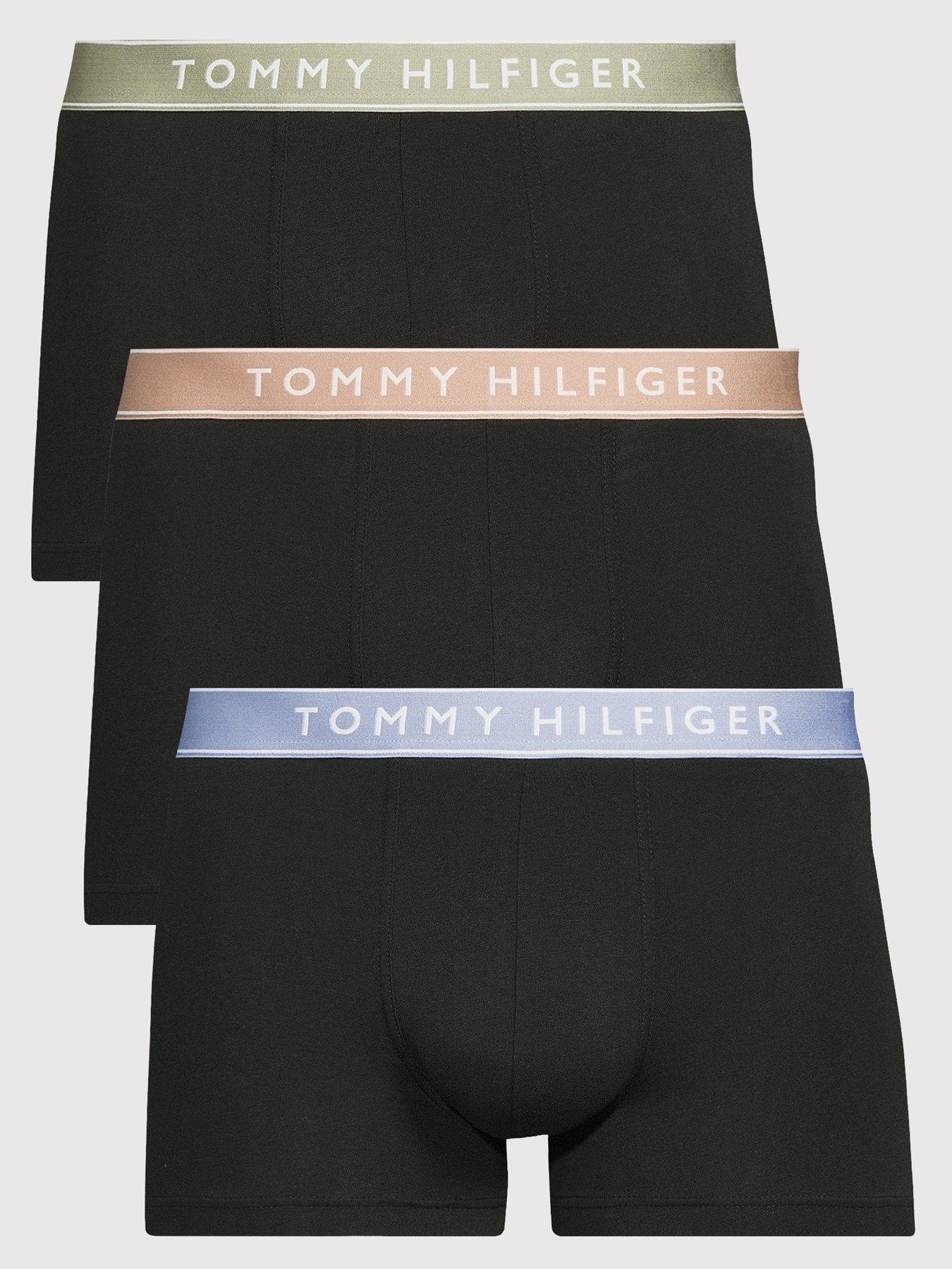 tommy-hilfiger-3-pack-trunks-waistband-blackfront