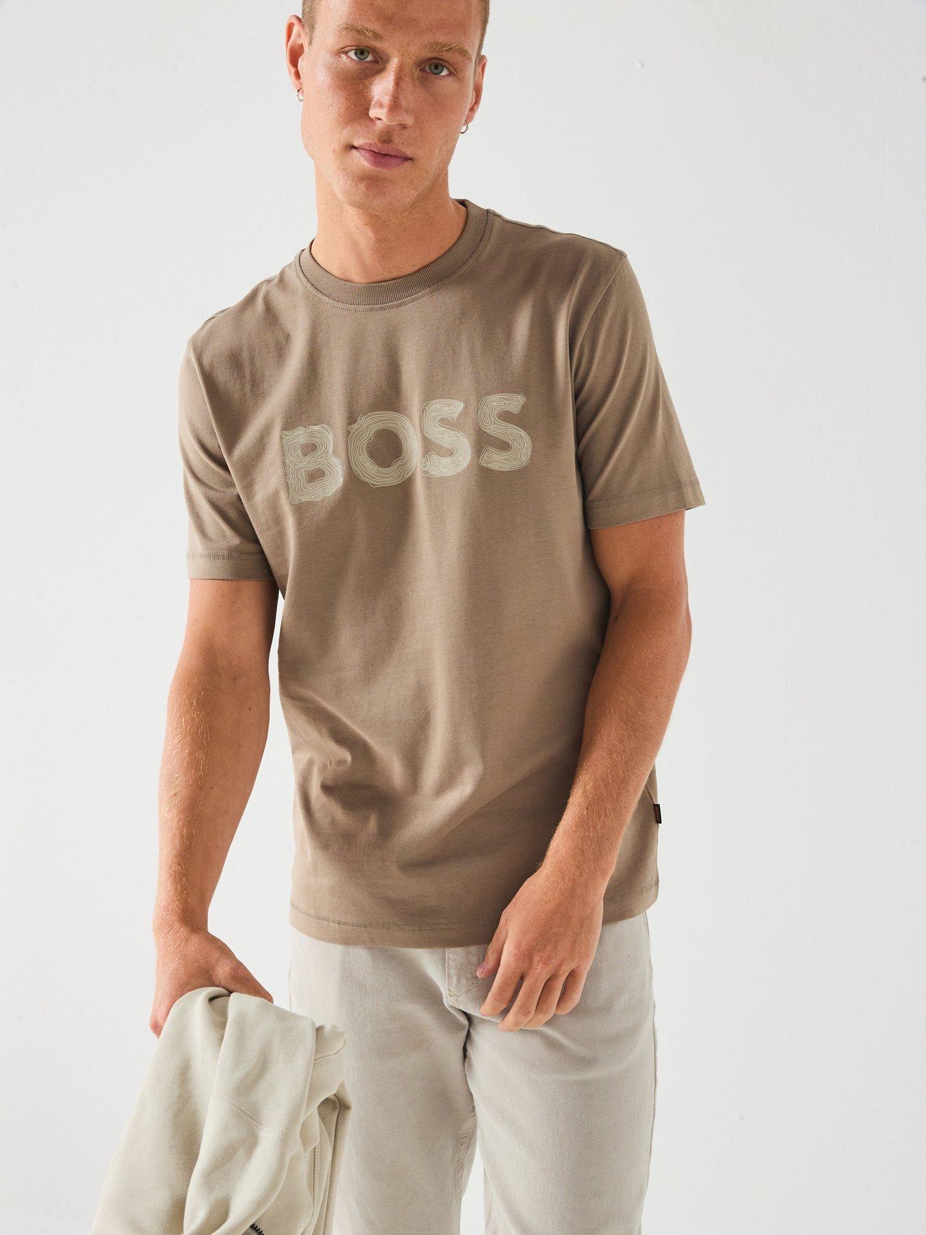 BOSS Logo T-Shirt - Dark Beige