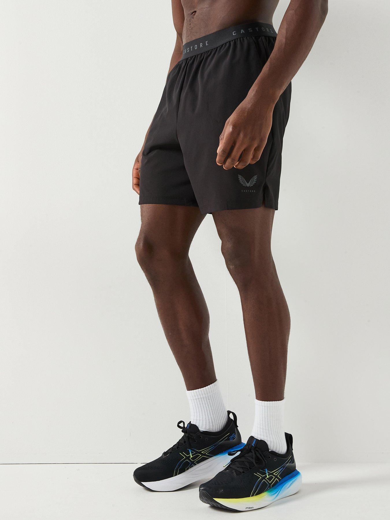 castore-mens-training-adapt-7-branded-elastic-shorts-blackfront