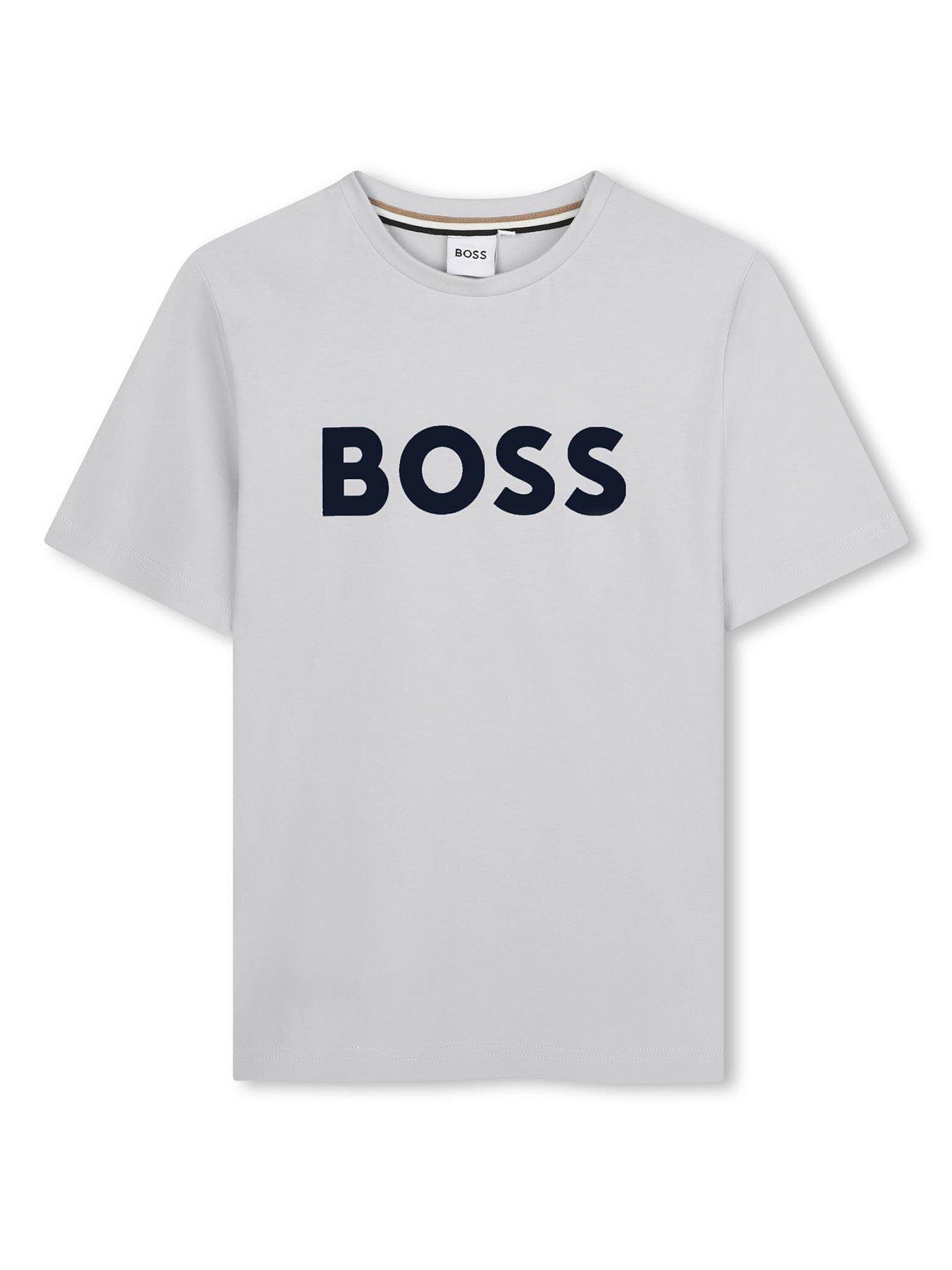 boss-boys-short-sleeve-large-logo-t-shirt-grey