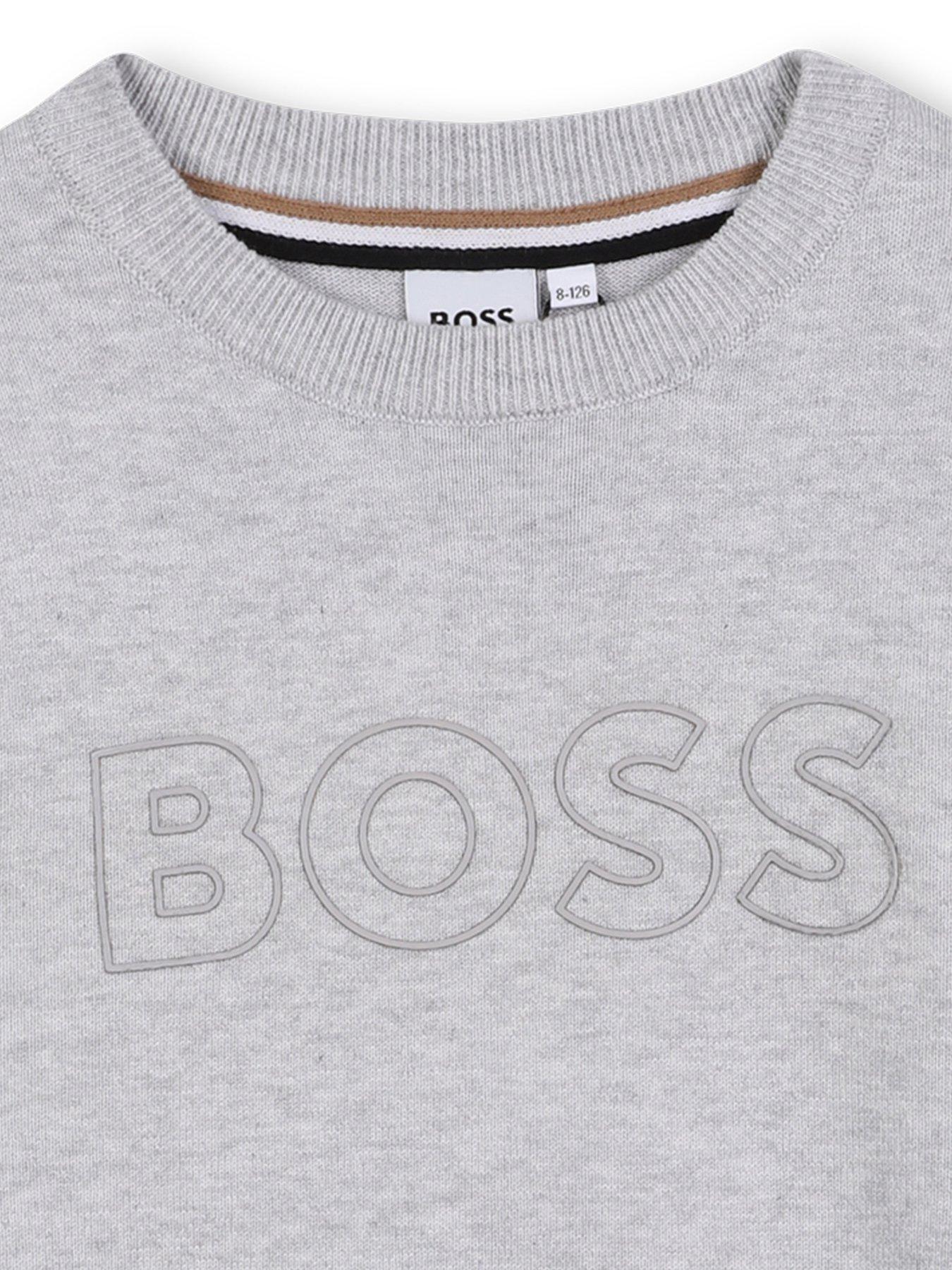 boss-boys-logo-knit-jumper-greyoutfit