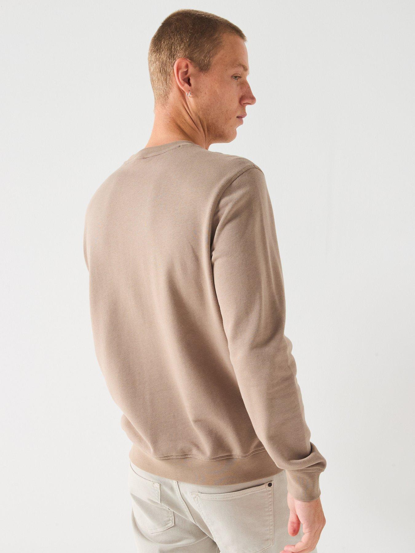 boss-westart-regular-fit-crew-sweat-dark-beigestillFront