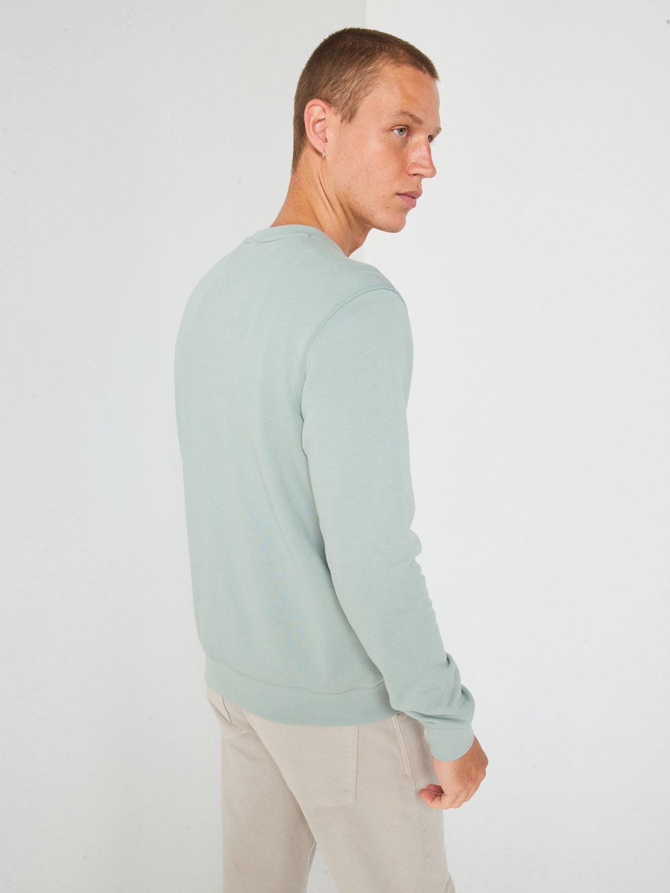 boss-westart-regular-fit-crew-sweat-light-greenstillFront