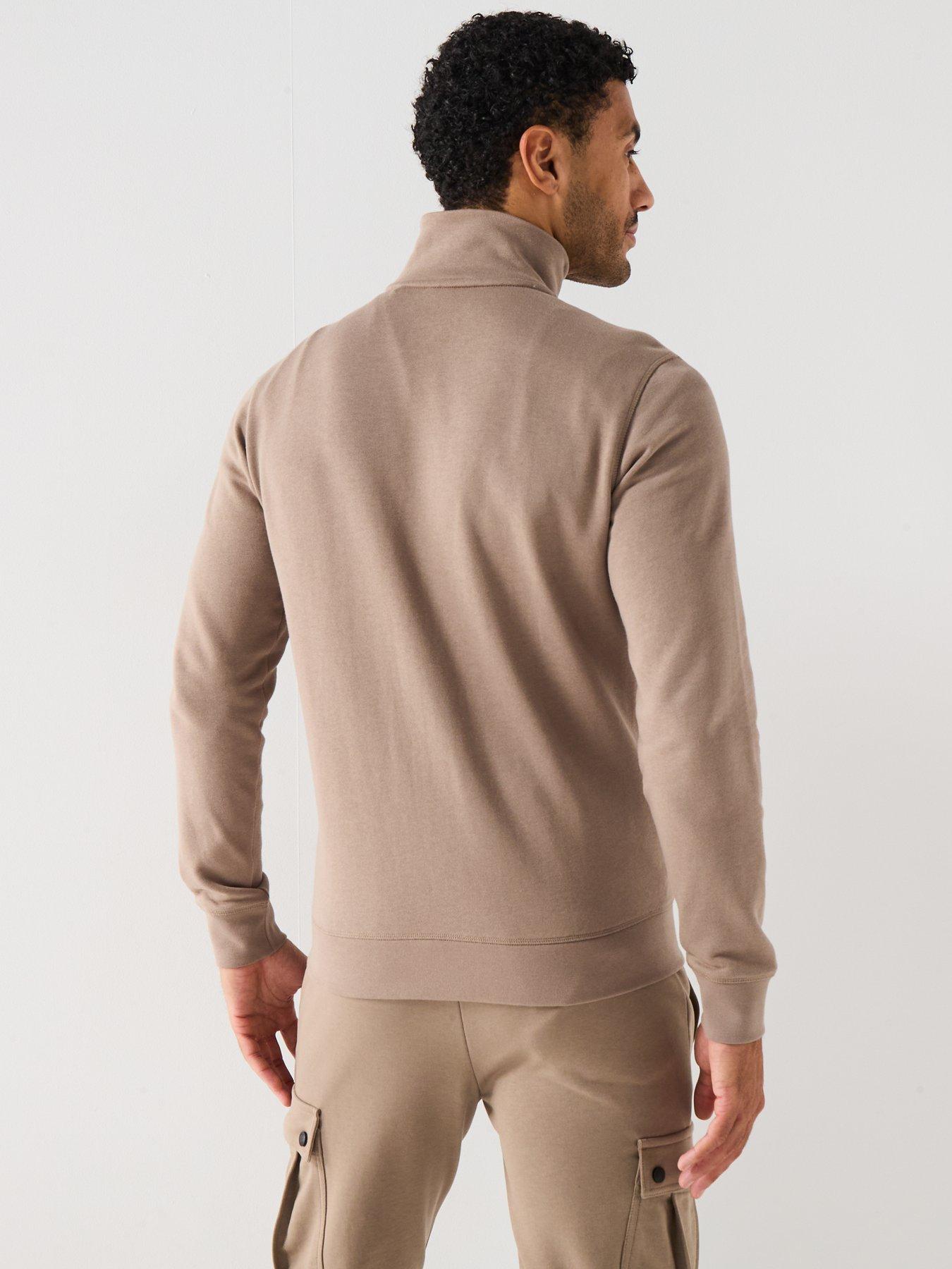 boss-zestart-full-zip-sweatshirt-dark-beigestillFront