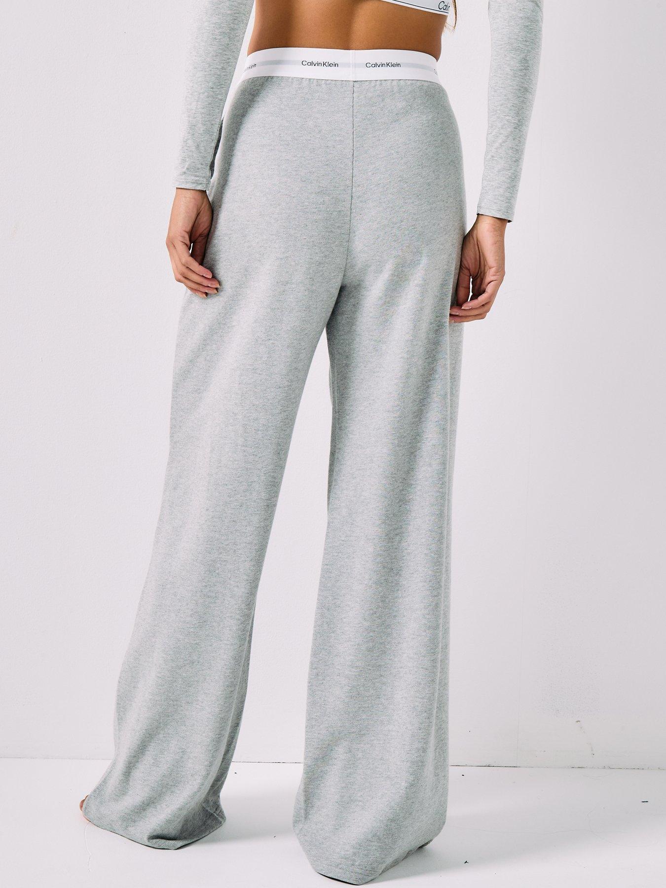 Image 2 of 5 of Calvin Klein Logo Jersey Pant - Grey