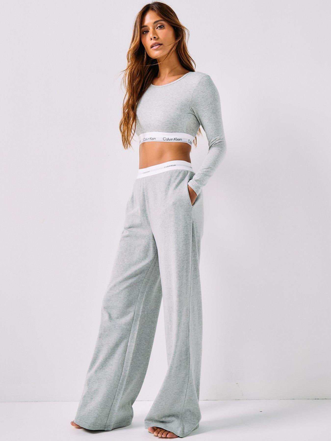Image 5 of 5 of Calvin Klein Logo Jersey Pant - Grey