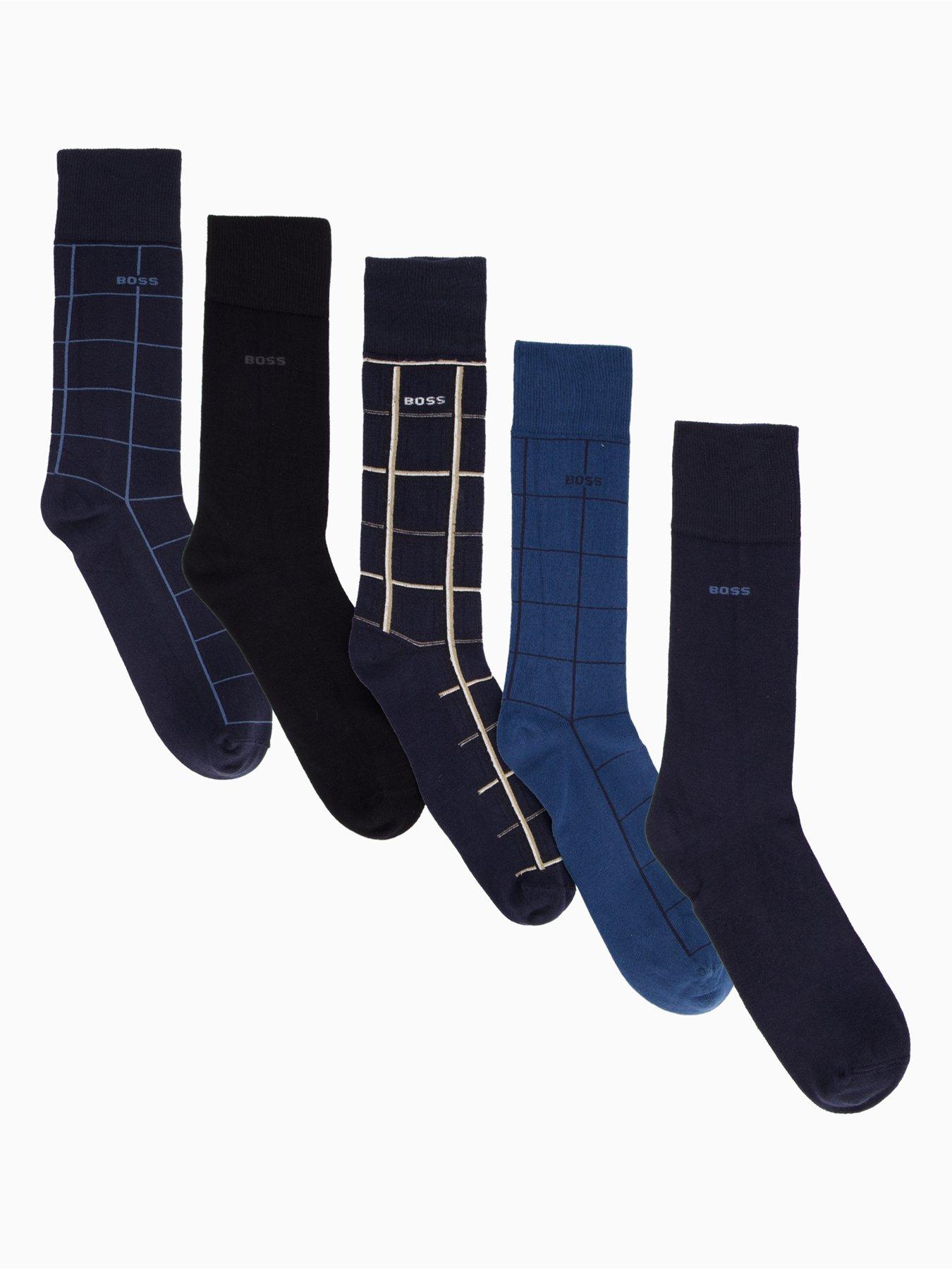 boss-bodywear-5-pack-check-crew-sock-gift-set-bluefront