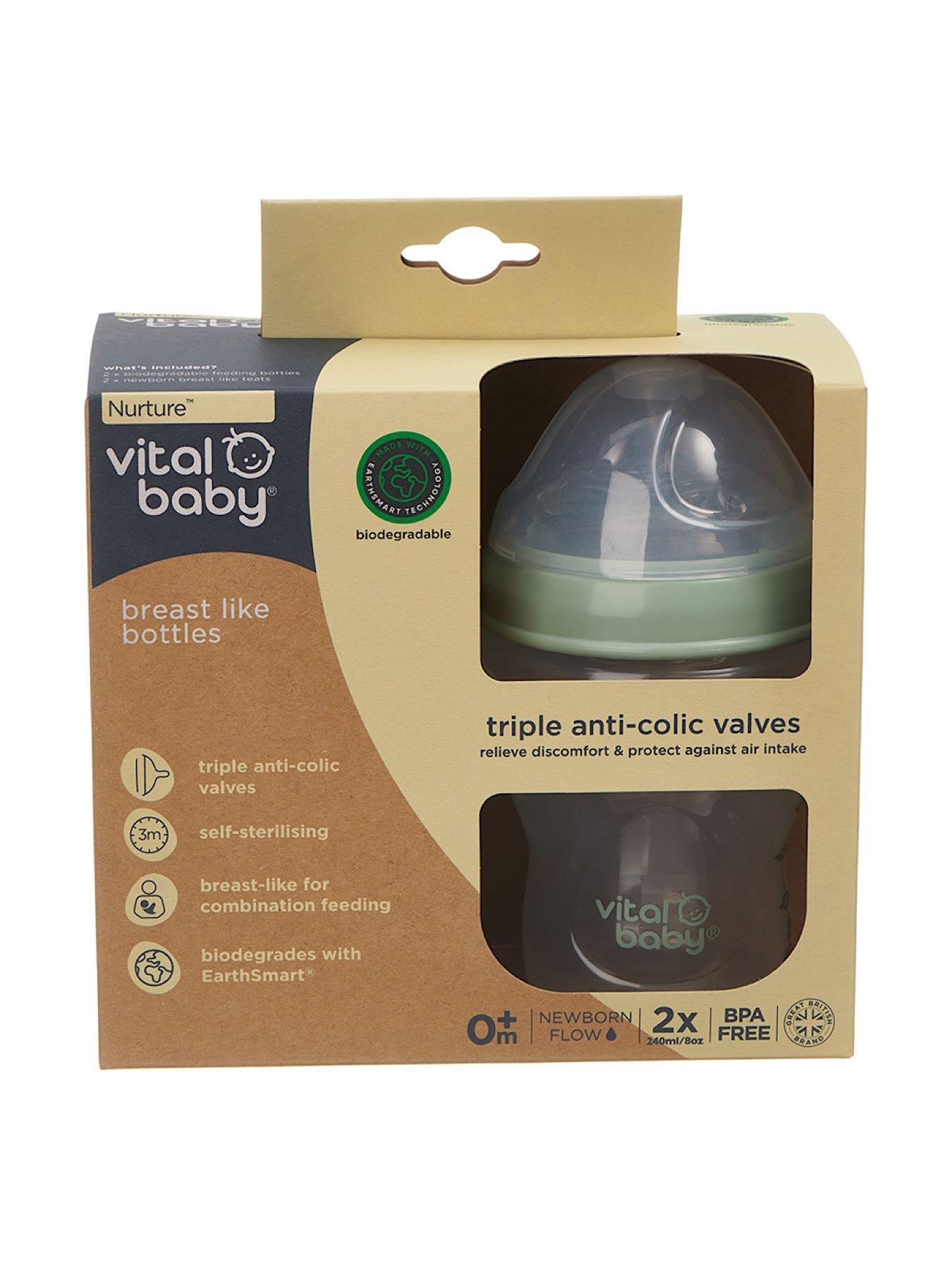Vital Baby Vital Baby Breast Like Feeding Bottle 240ml 2pk