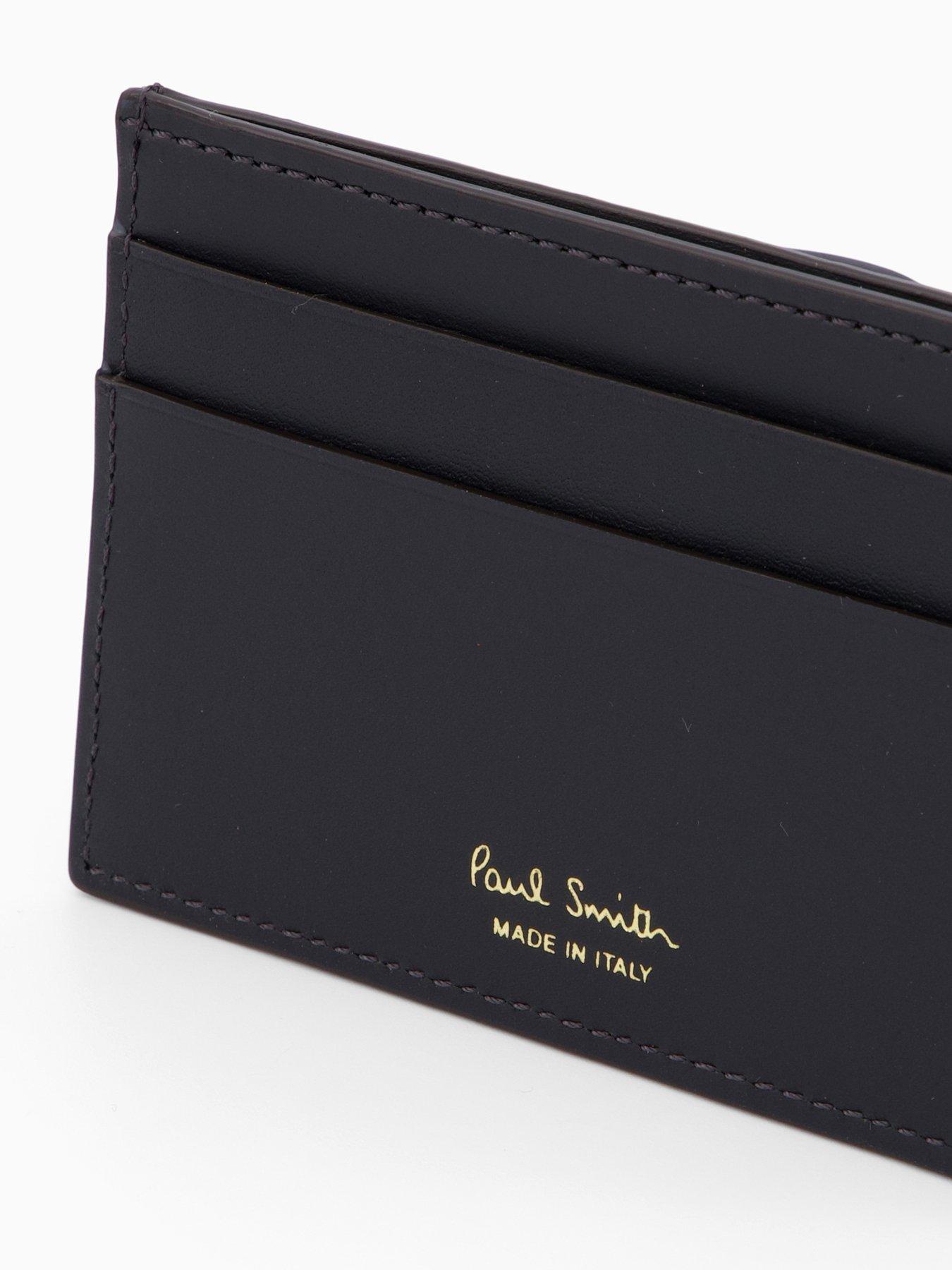 Image 3 of 3 of PS PAUL SMITH Coated Canvas Stripe Card Holder - Black