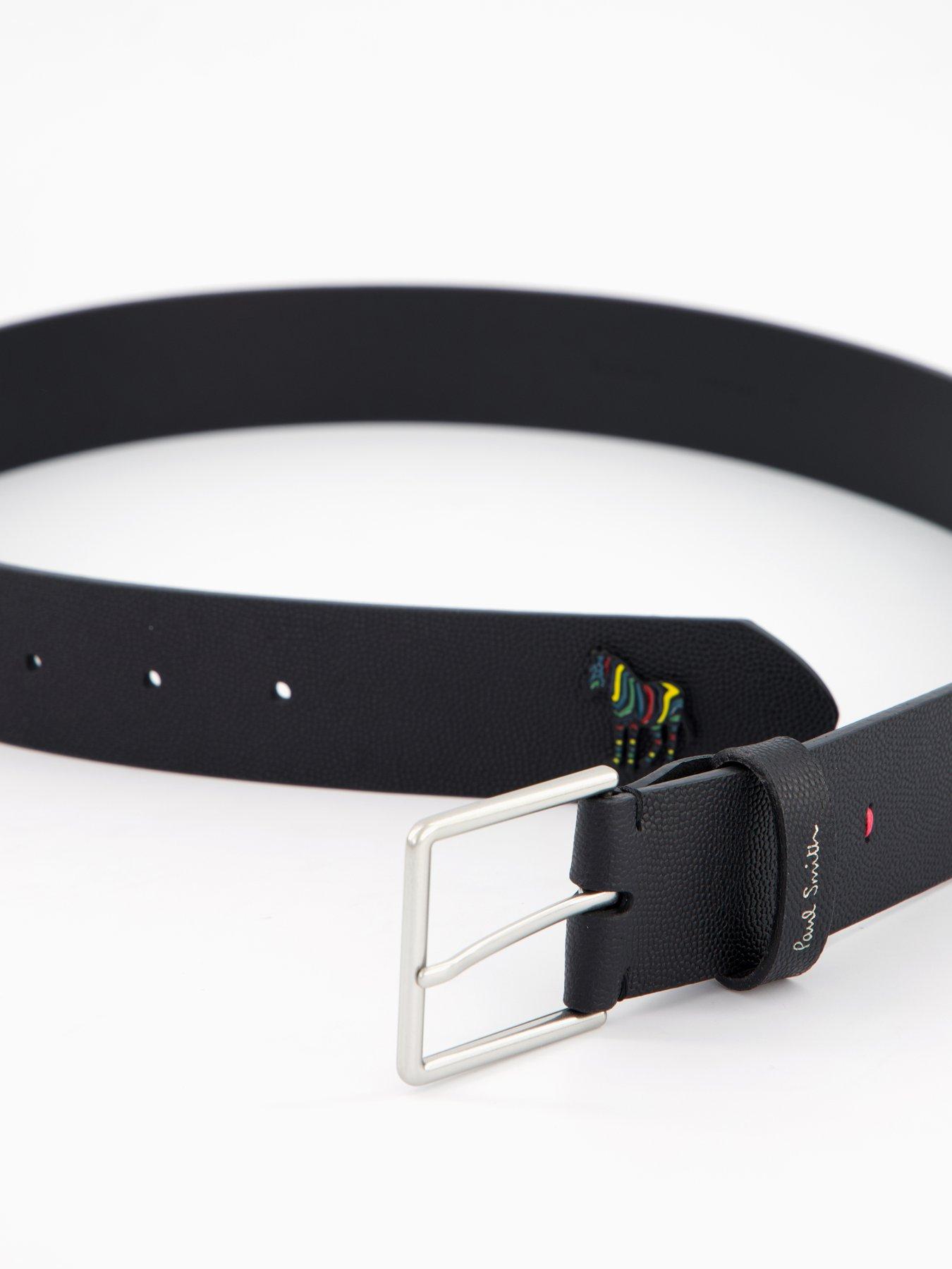 Image 2 of 2 of PS PAUL SMITH Ps Paul Smith Zebra Badge Leather Belt - Black