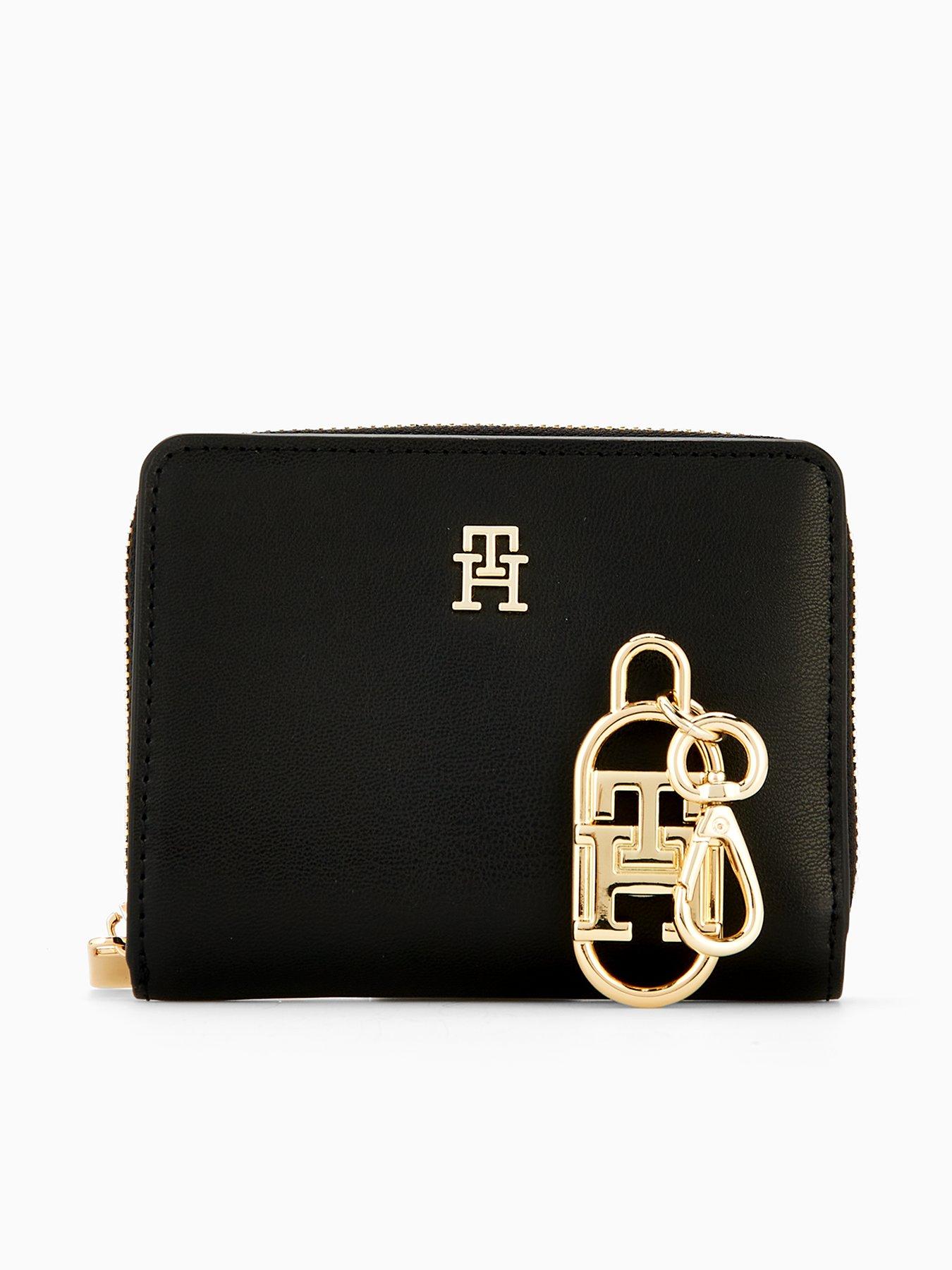 Tommy Hilfiger Medium Purse With Attachable Charm - Black