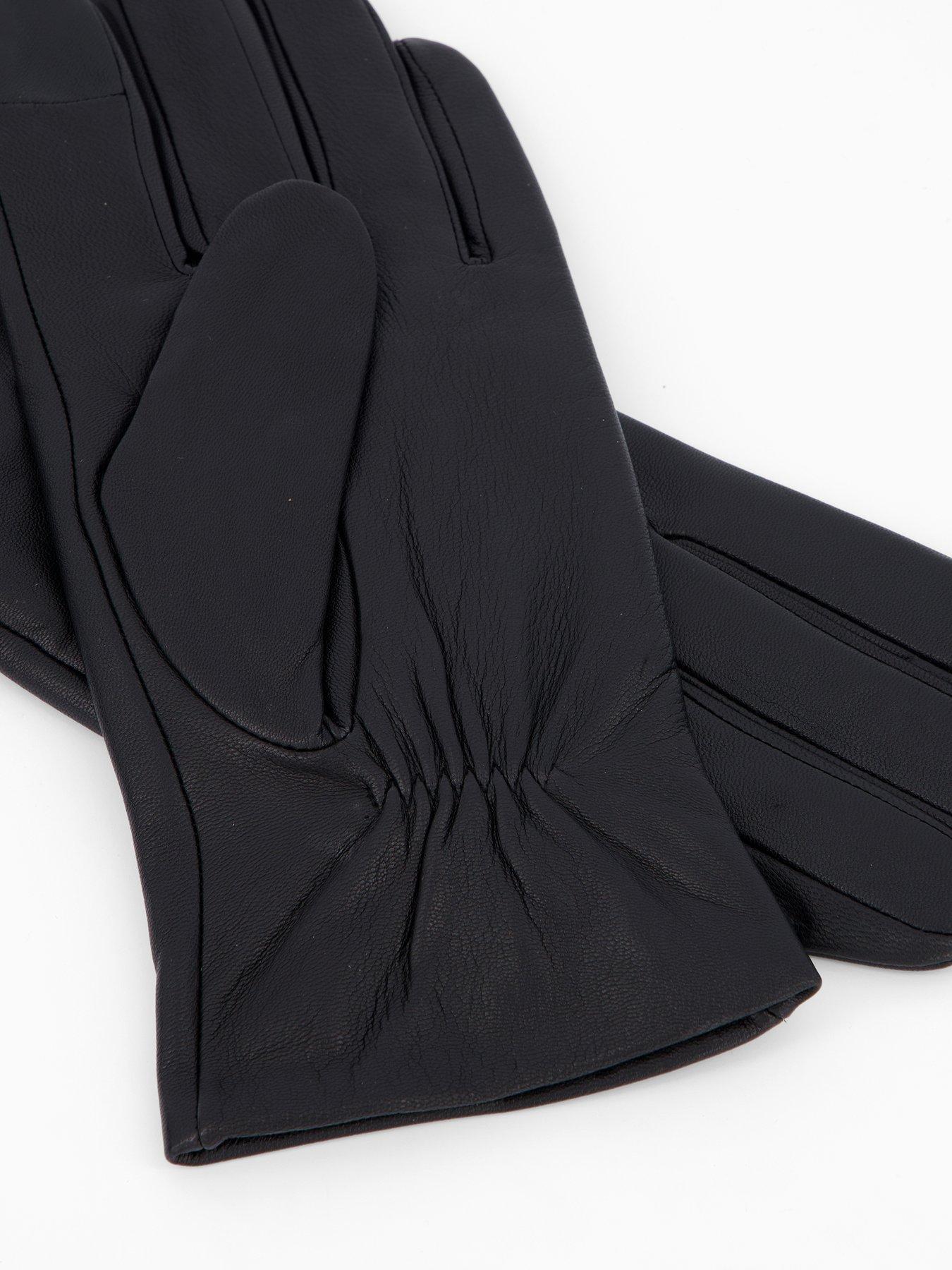 Image 3 of 3 of Tommy Hilfiger Essential Flag Leather Gloves - Black