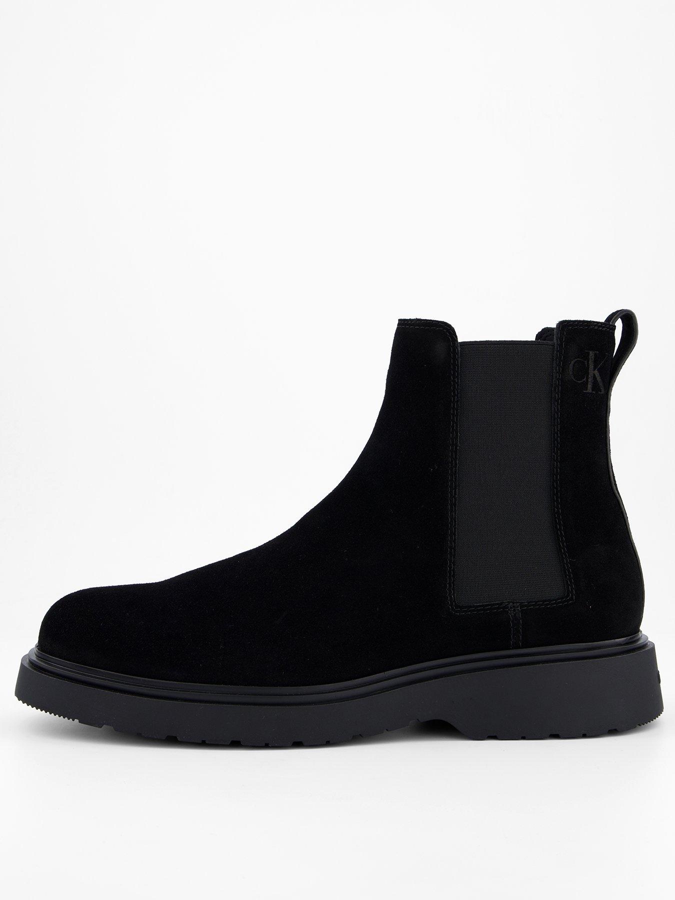 Calvin Klein Combat Essential Suede Chelsea Boots - Black