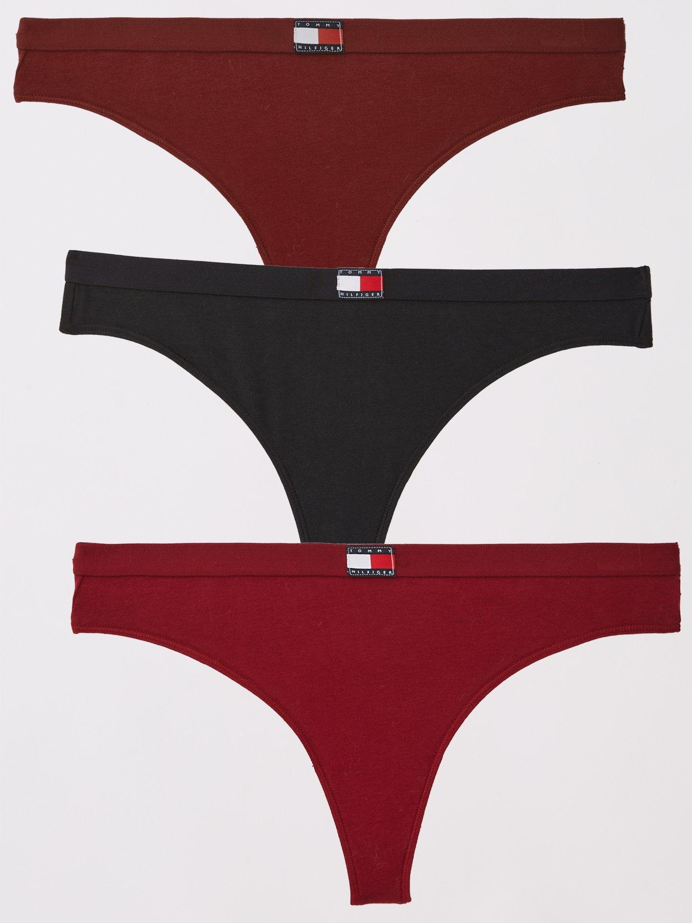 Image 1 of 6 of Tommy Hilfiger 3 Pack Thongs - Multi