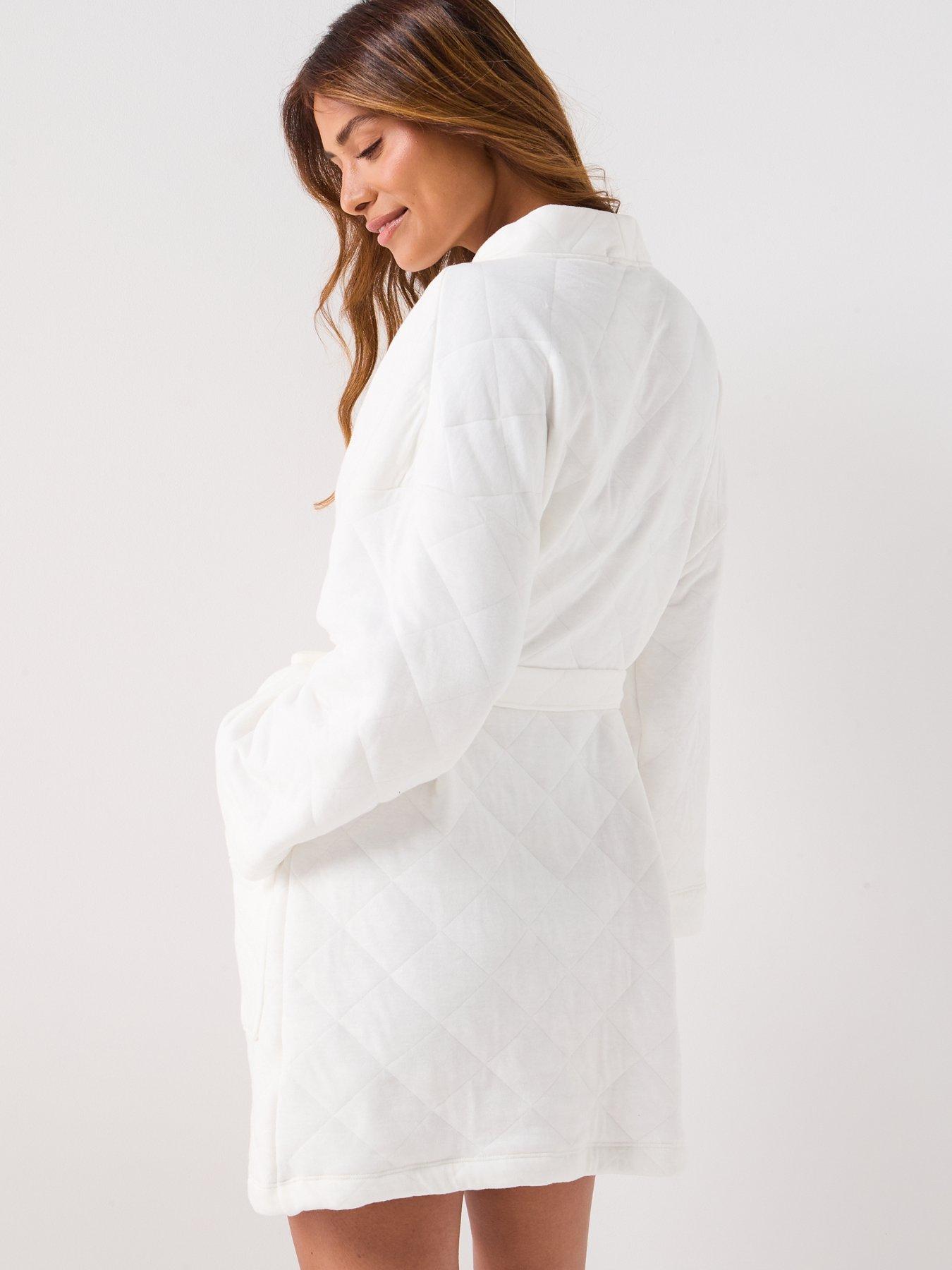 Image 2 of 5 of Tommy Hilfiger Gift Quilted Robe - Beige